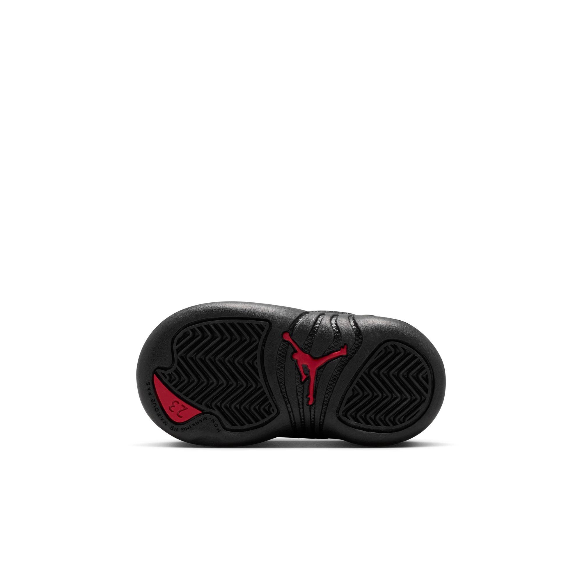 Jordan 12 Retro &ldquo;Bloodline&rdquo; Toddler Kids' Shoe - BLACK/VARSITY RED Thumbnail View 10