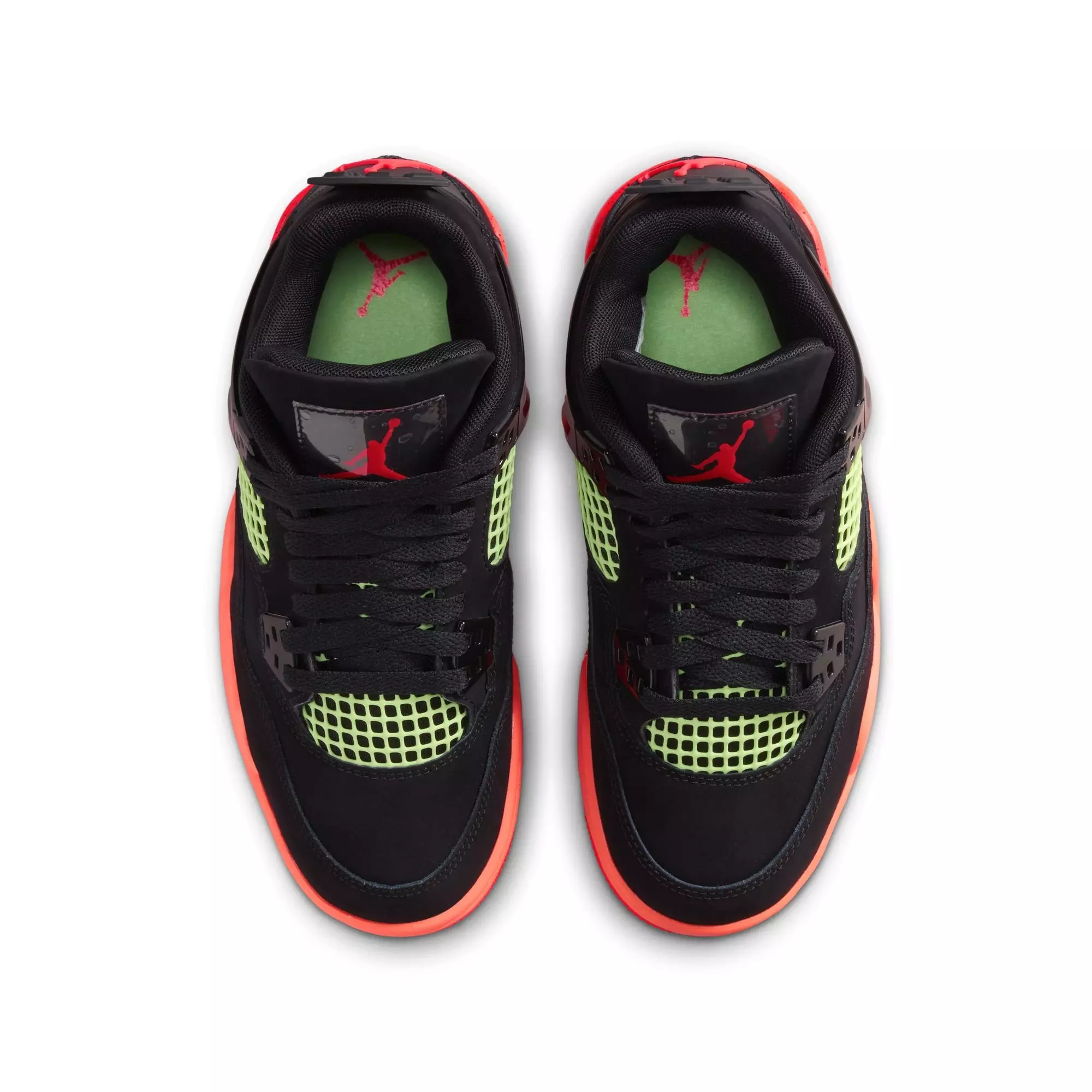 Jordan 4 Retro "Black & Infrared 23" Grade School Kids' Shoe - BLACK/INFRARED 23/BRIGHT MANGO