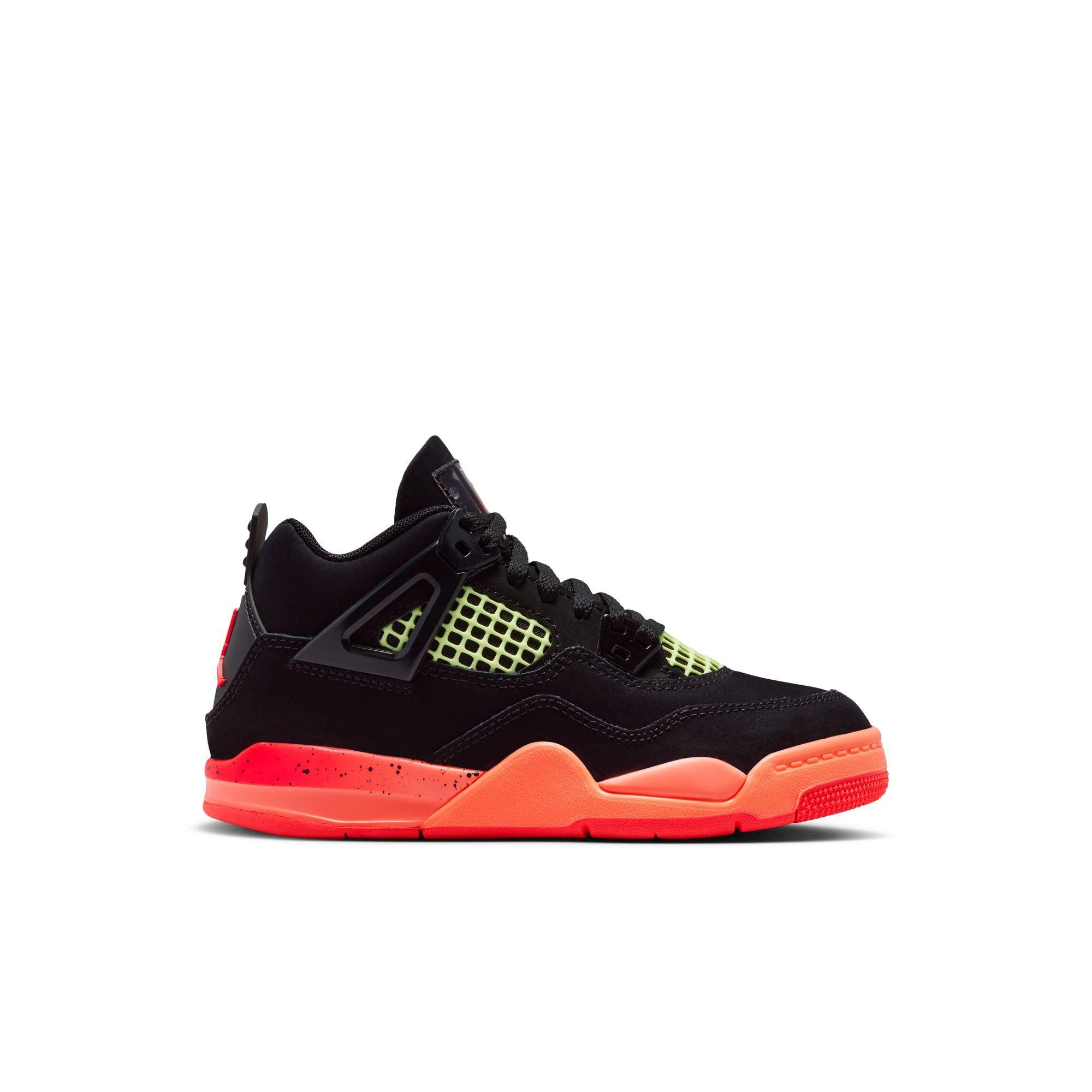 Jordan 4 Retro Preschool Kids' "Black & Infrared 23" Shoe