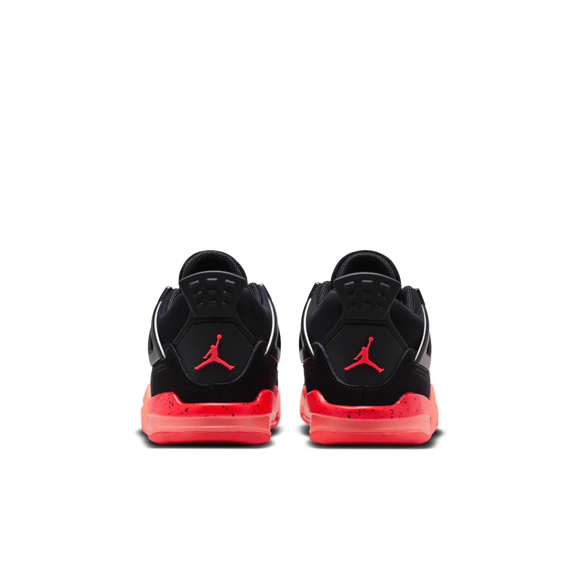 Jordan 4 Retro "Black & Infrared 23" Toddler Kids' Shoe - BLACK/INFRARED 23/BRIGHT MANGO Thumbnail View 10
