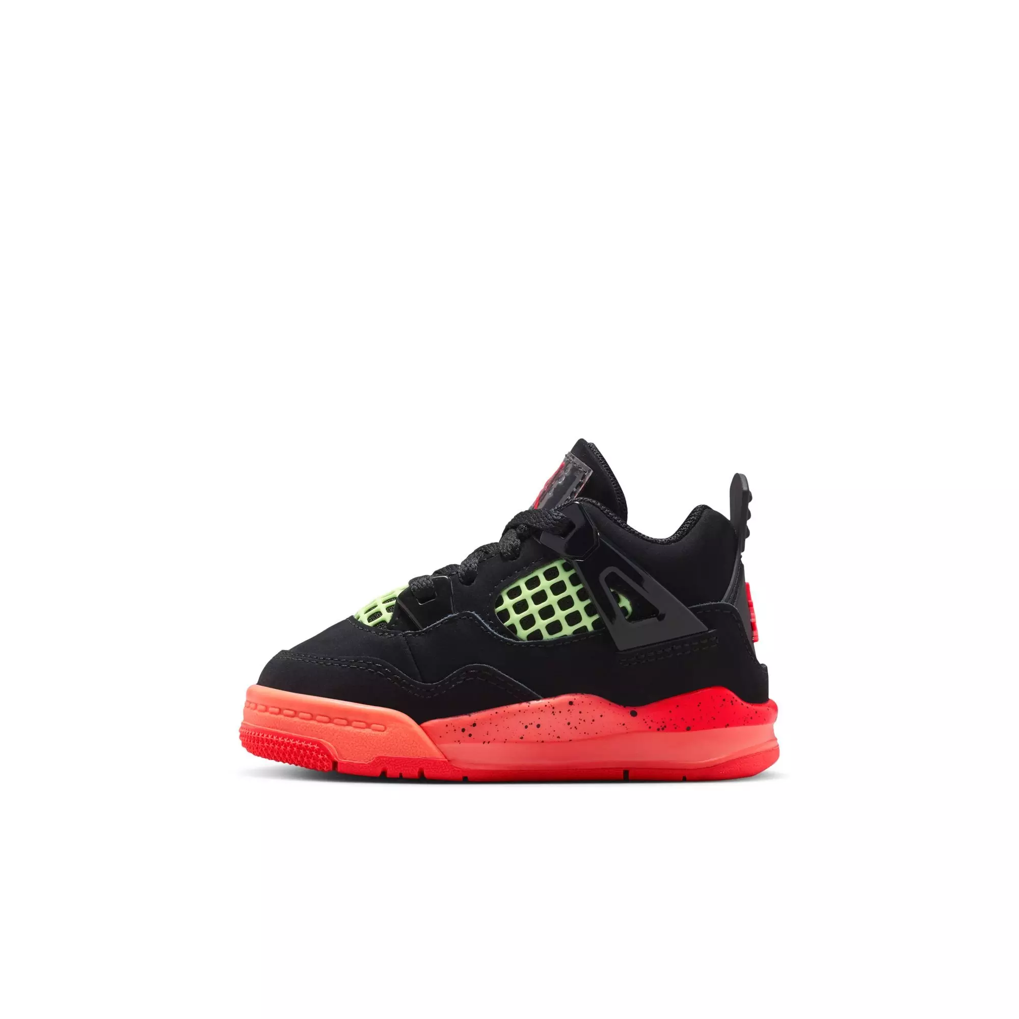 Jordan 4 Retro "Black & Infrared 23" Toddler Kids' Shoe - BLACK/INFRARED 23/BRIGHT MANGO
