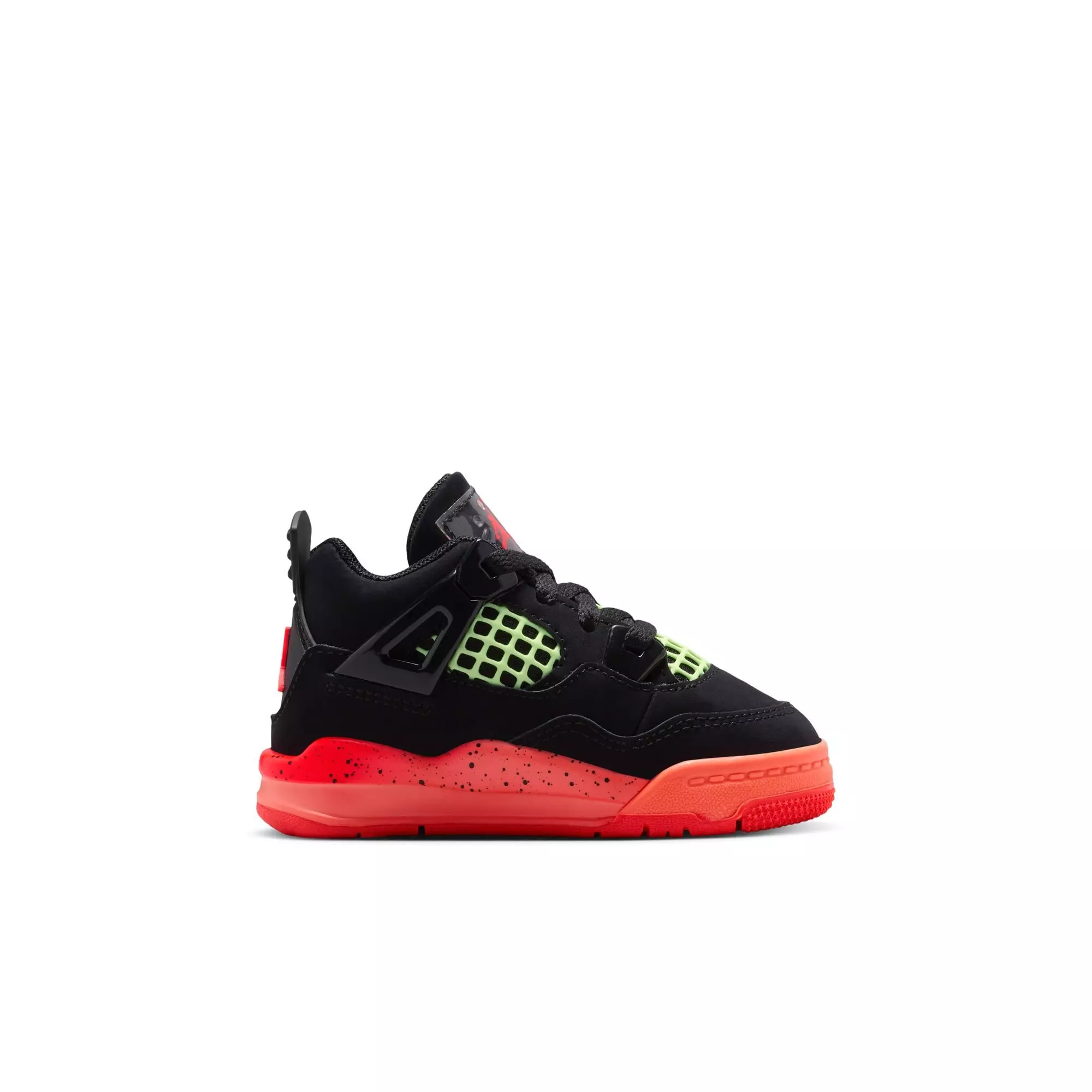 Jordan 4 Retro "Black & Infrared 23" Toddler Kids' Shoe - BLACK/INFRARED 23/BRIGHT MANGO