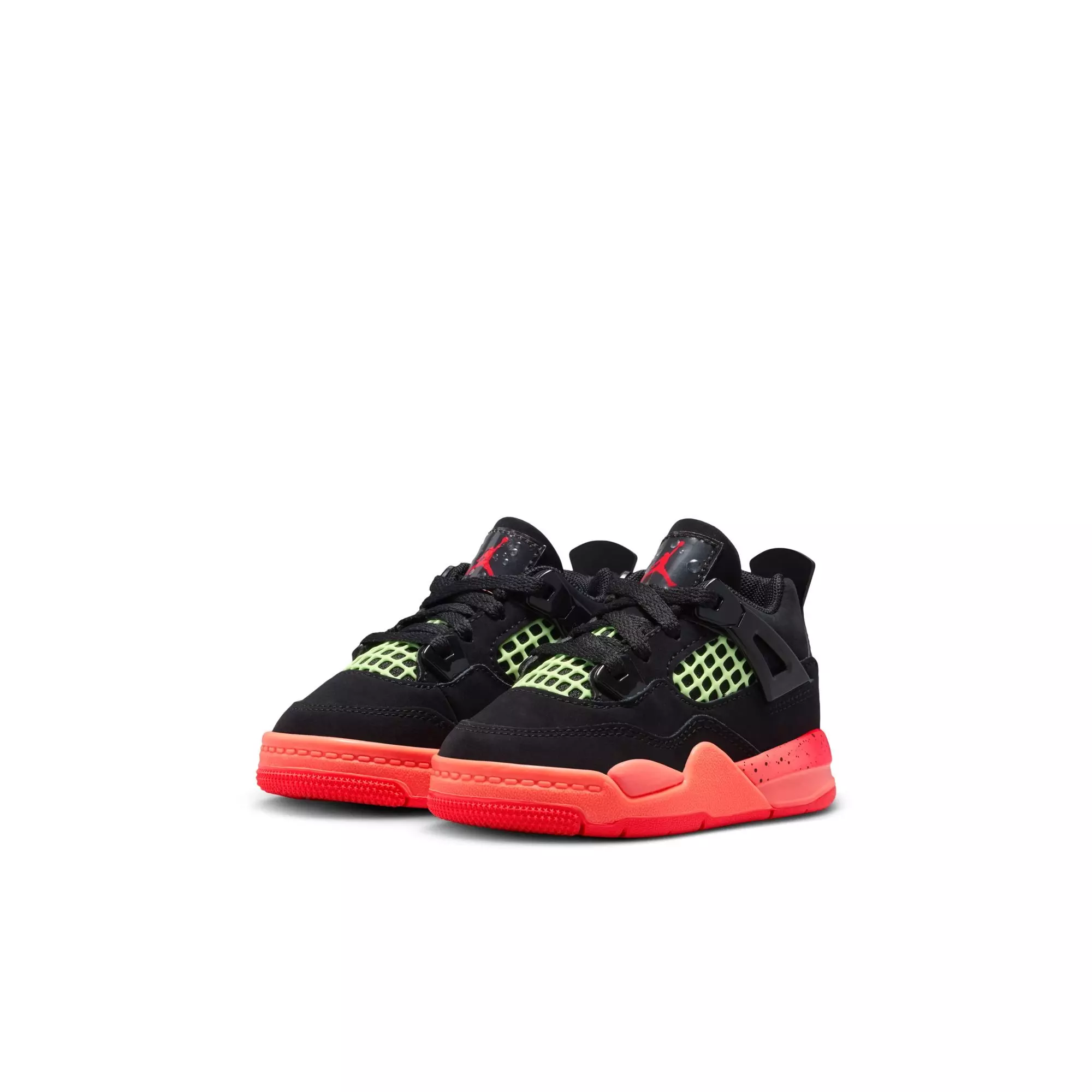 Jordan 4 Retro "Black & Infrared 23" Toddler Kids' Shoe - BLACK/INFRARED 23/BRIGHT MANGO