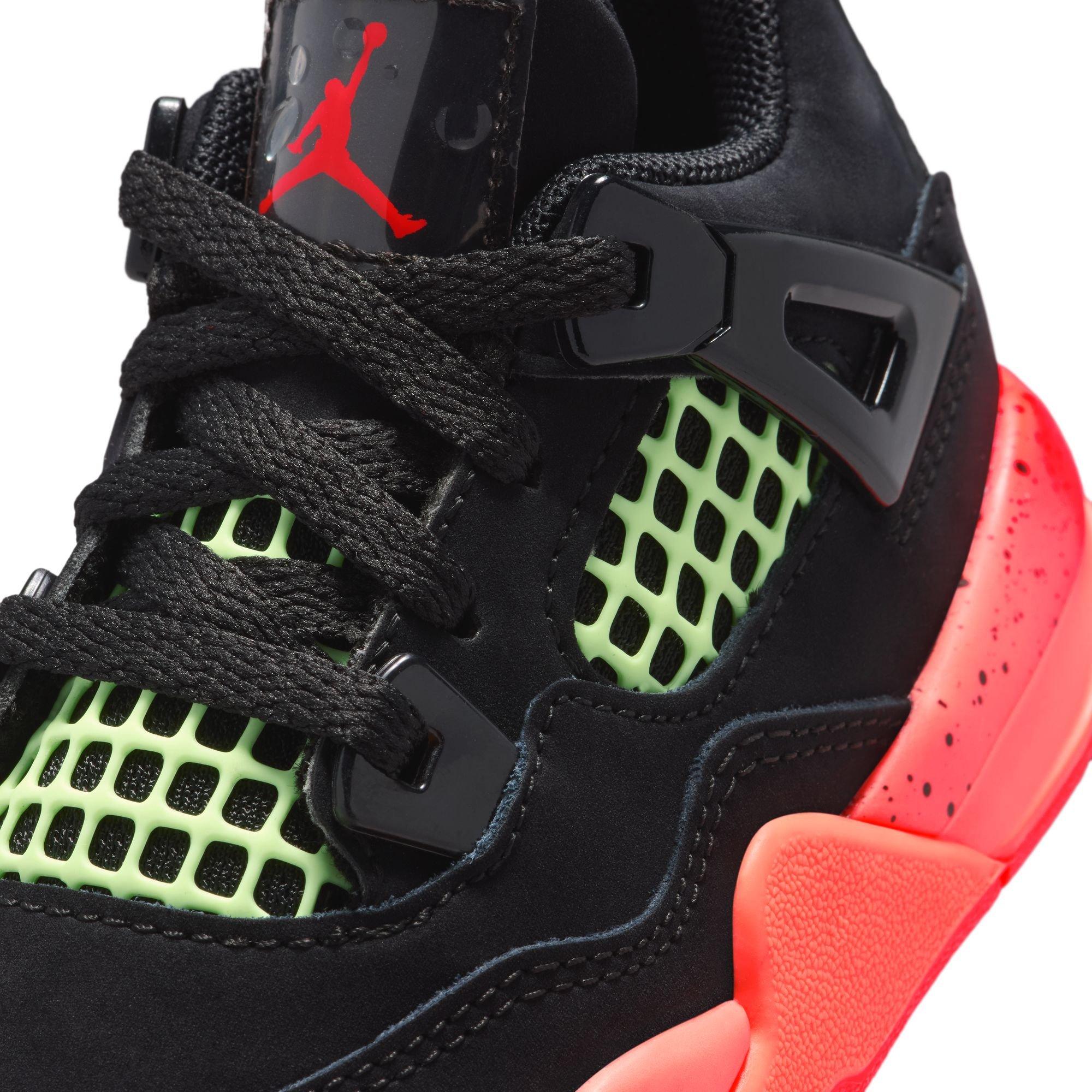 Jordan 4 Retro "Black & Infrared 23" Toddler Kids' Shoe - BLACK/INFRARED 23/BRIGHT MANGO Thumbnail View 5