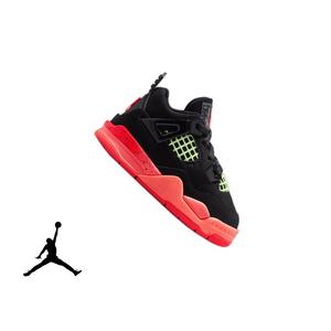 Jordan 4 Retro "Black & Infrared 23" Toddler Kids' Shoe