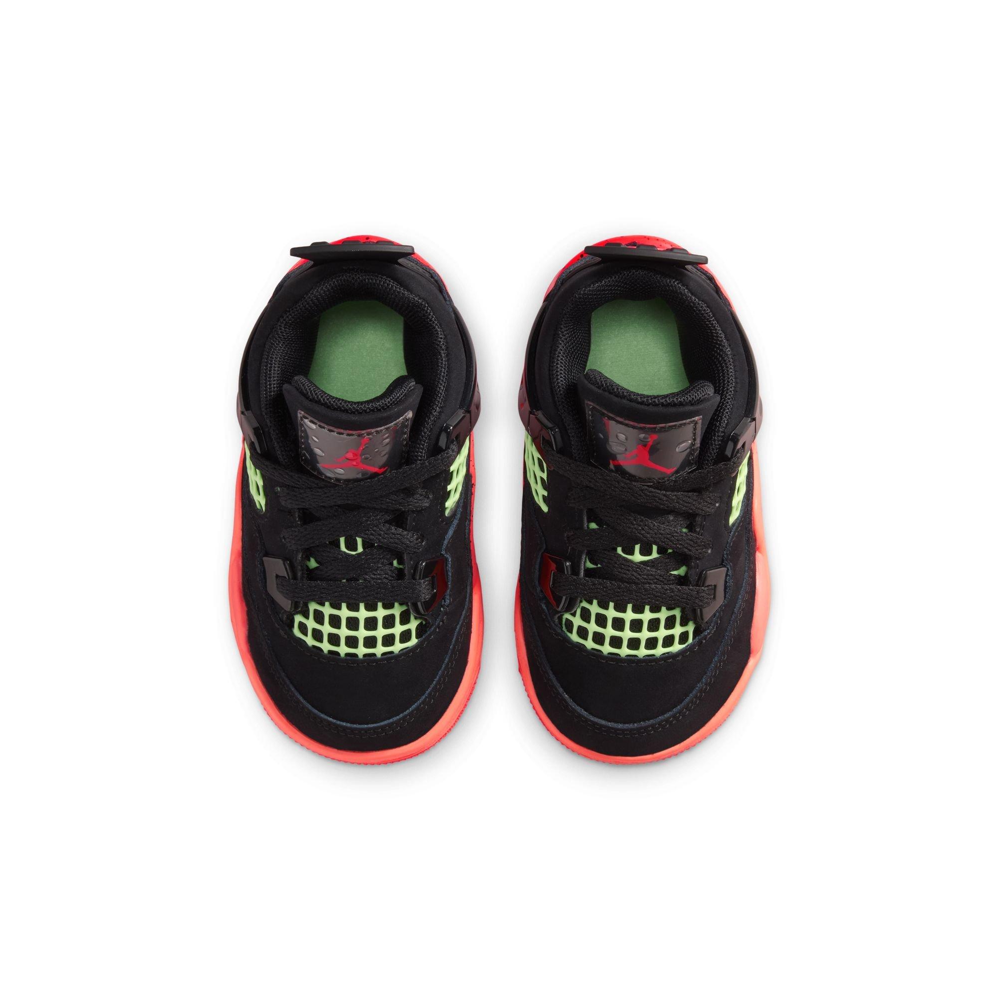 Jordan 4 Retro "Black & Infrared 23" Toddler Kids' Shoe - BLACK/INFRARED 23/BRIGHT MANGO Thumbnail View 11
