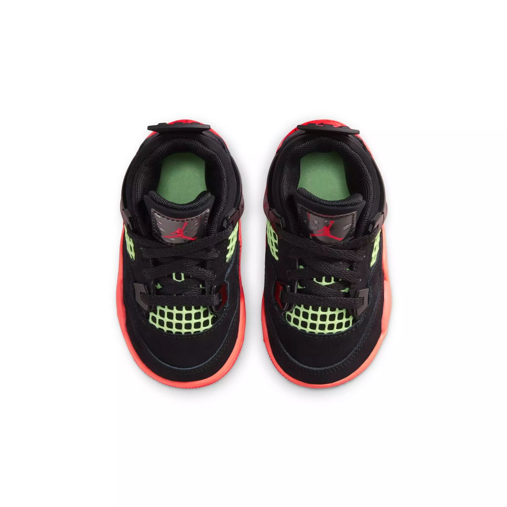 Jordan 4 Retro "Black & Infrared 23" Toddler Kids' Shoe - BLACK/INFRARED 23/BRIGHT MANGO