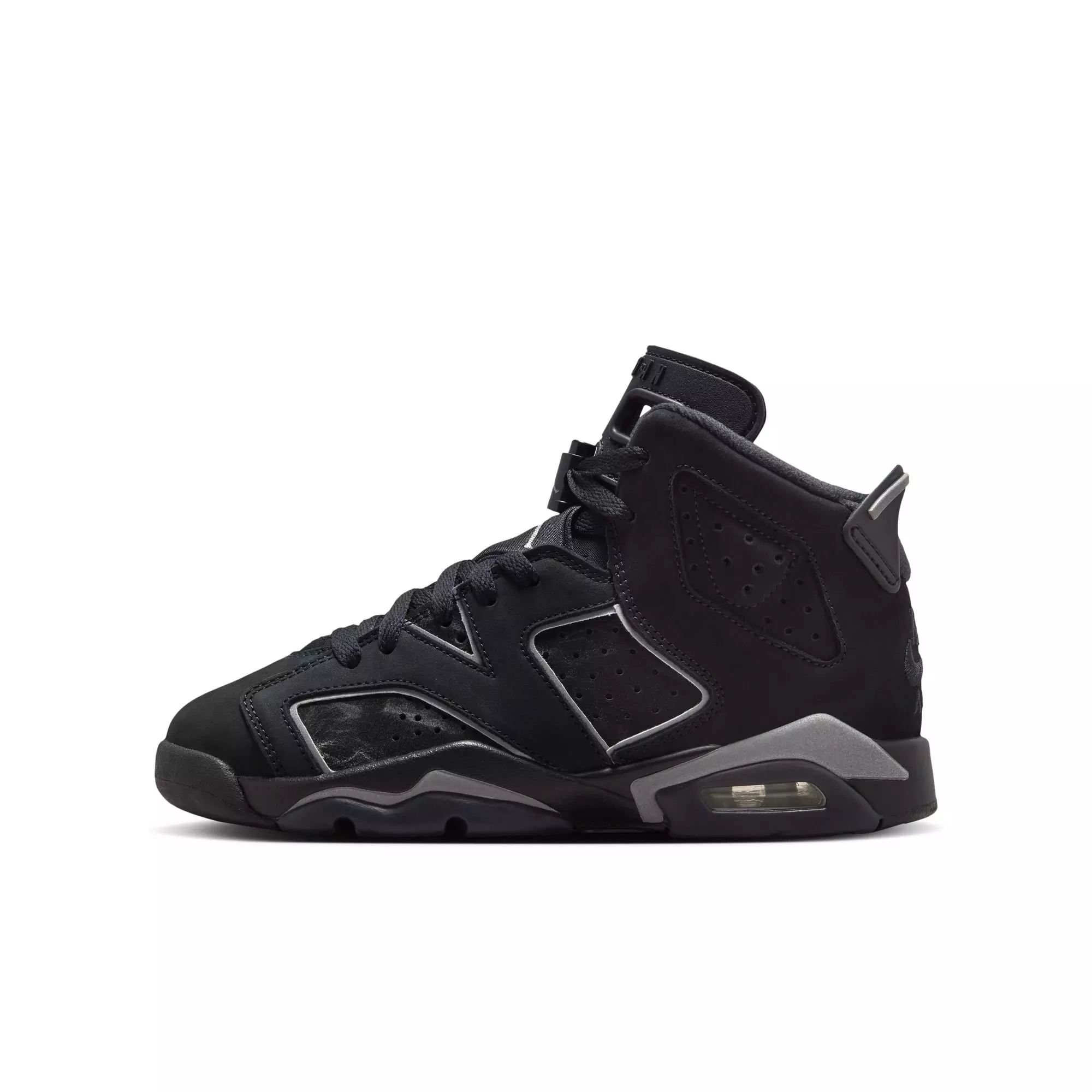 Jordan 6 Retro &ldquo;Cap and Gown&rdquo; Grade School Kids' Shoe - BLACK/REFLECT SILVER