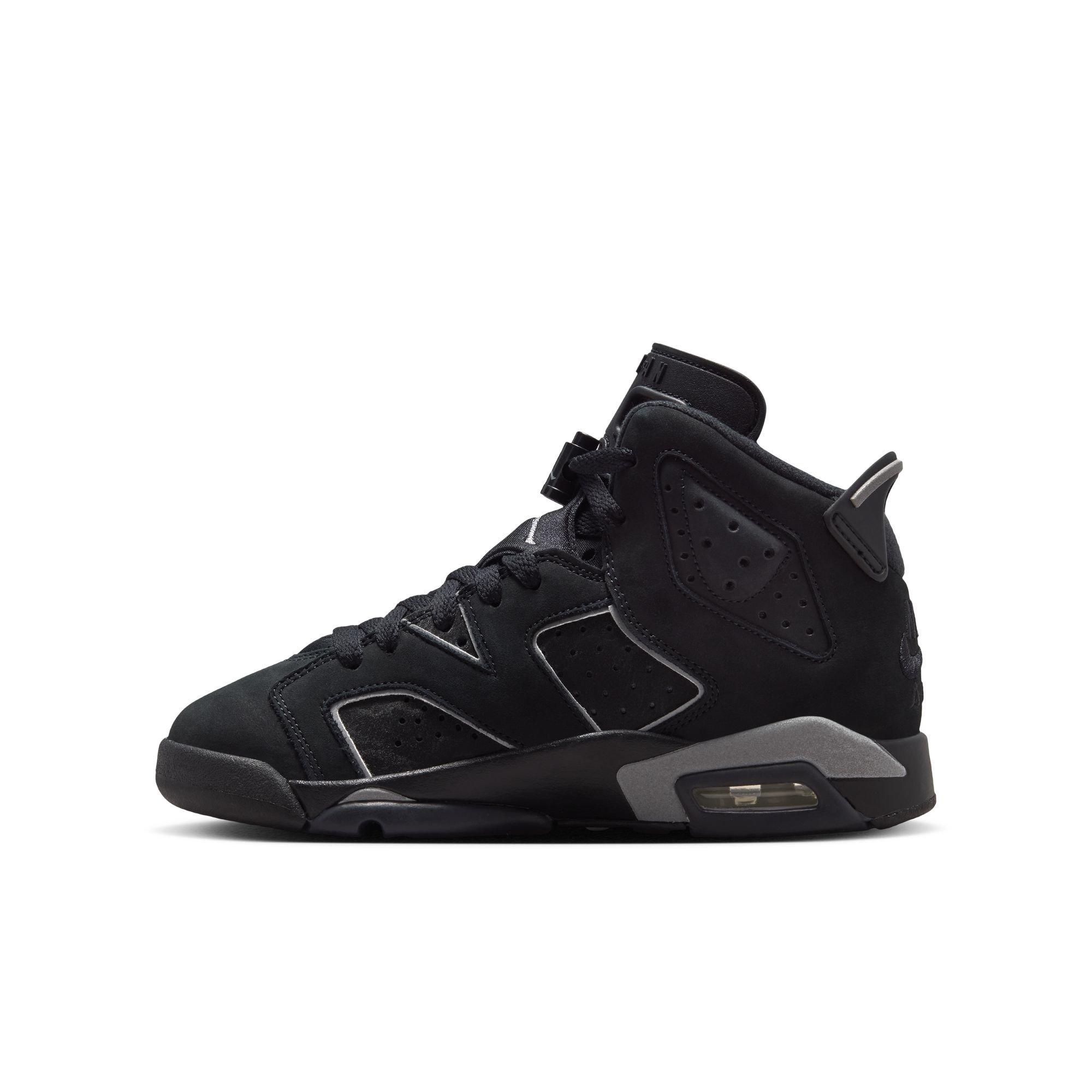 Jordan 6 Retro &ldquo;Cap and Gown&rdquo; Grade School Kids' Shoe - BLACK/REFLECT SILVER Thumbnail View 8