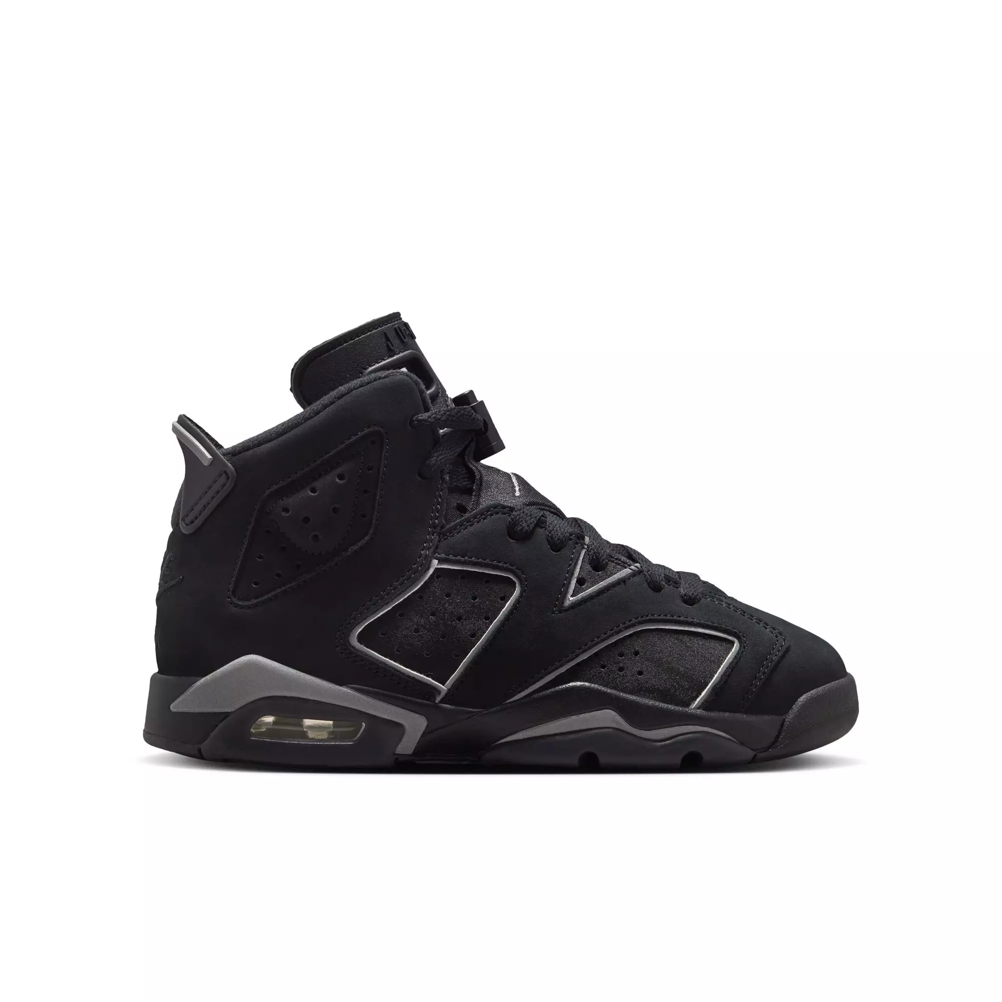 Jordan 6 Retro &ldquo;Cap and Gown&rdquo; Grade School Kids' Shoe - BLACK/REFLECT SILVER