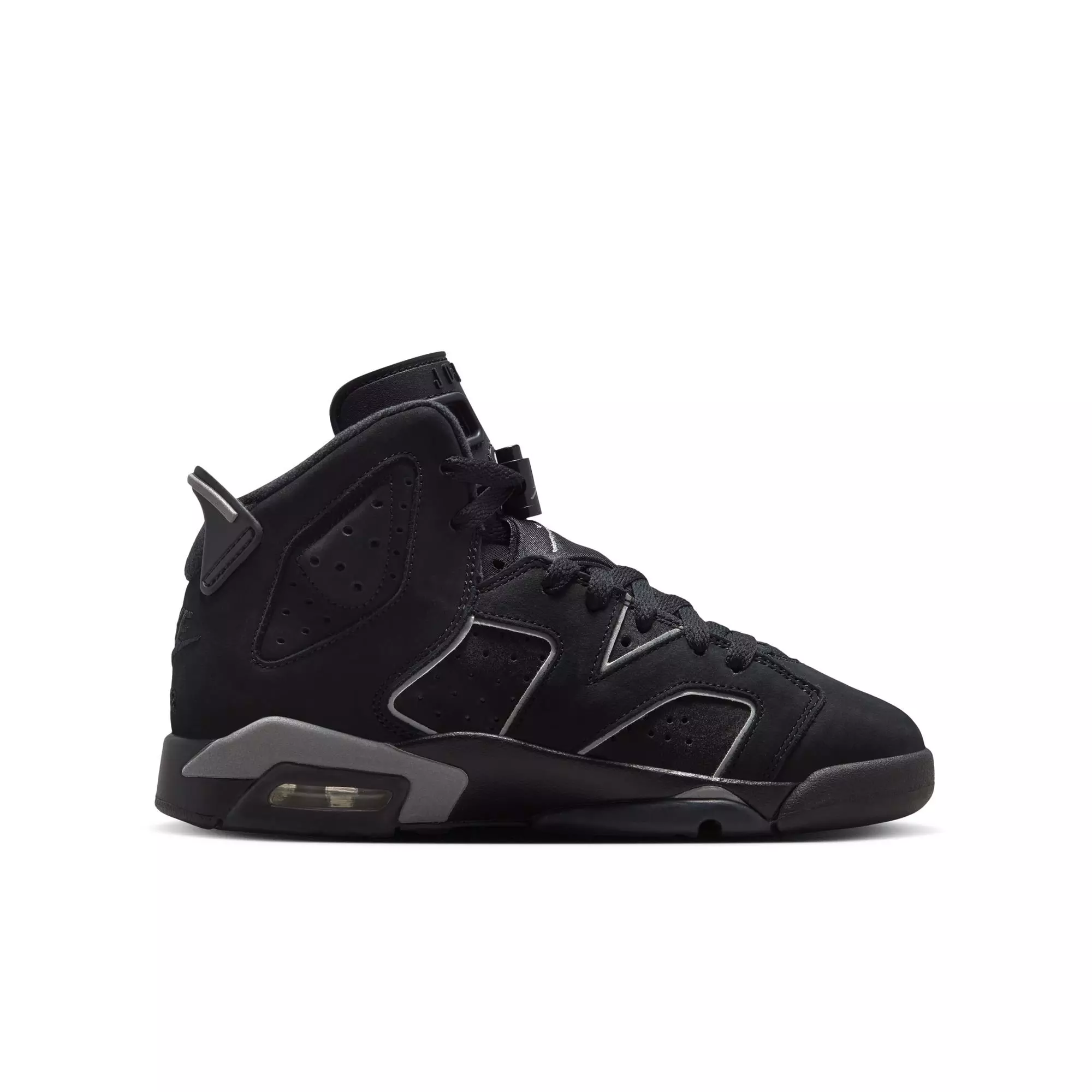 Jordan 6 Retro &ldquo;Cap and Gown&rdquo; Grade School Kids' Shoe - BLACK/REFLECT SILVER