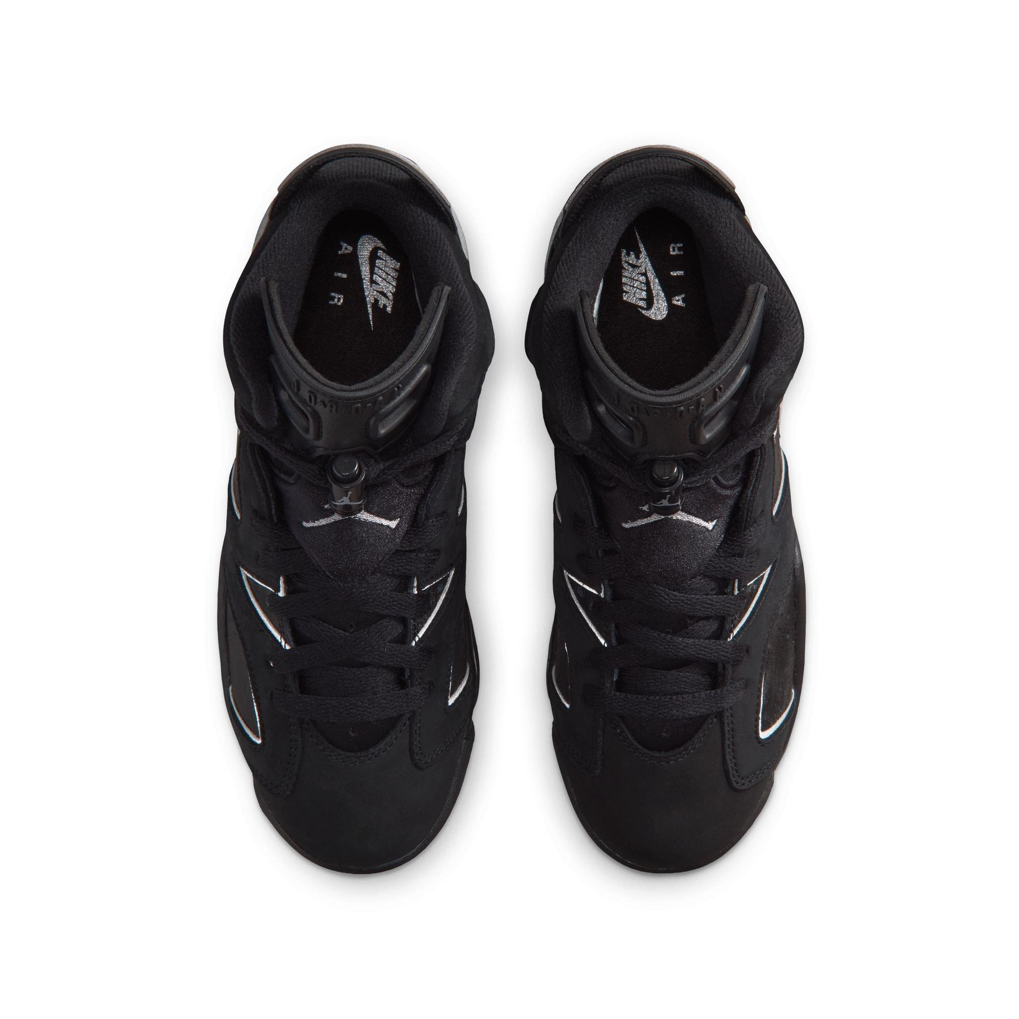 Jordan 6 Retro &ldquo;Cap and Gown&rdquo; Grade School Kids' Shoe - BLACK/REFLECT SILVER Thumbnail View 10