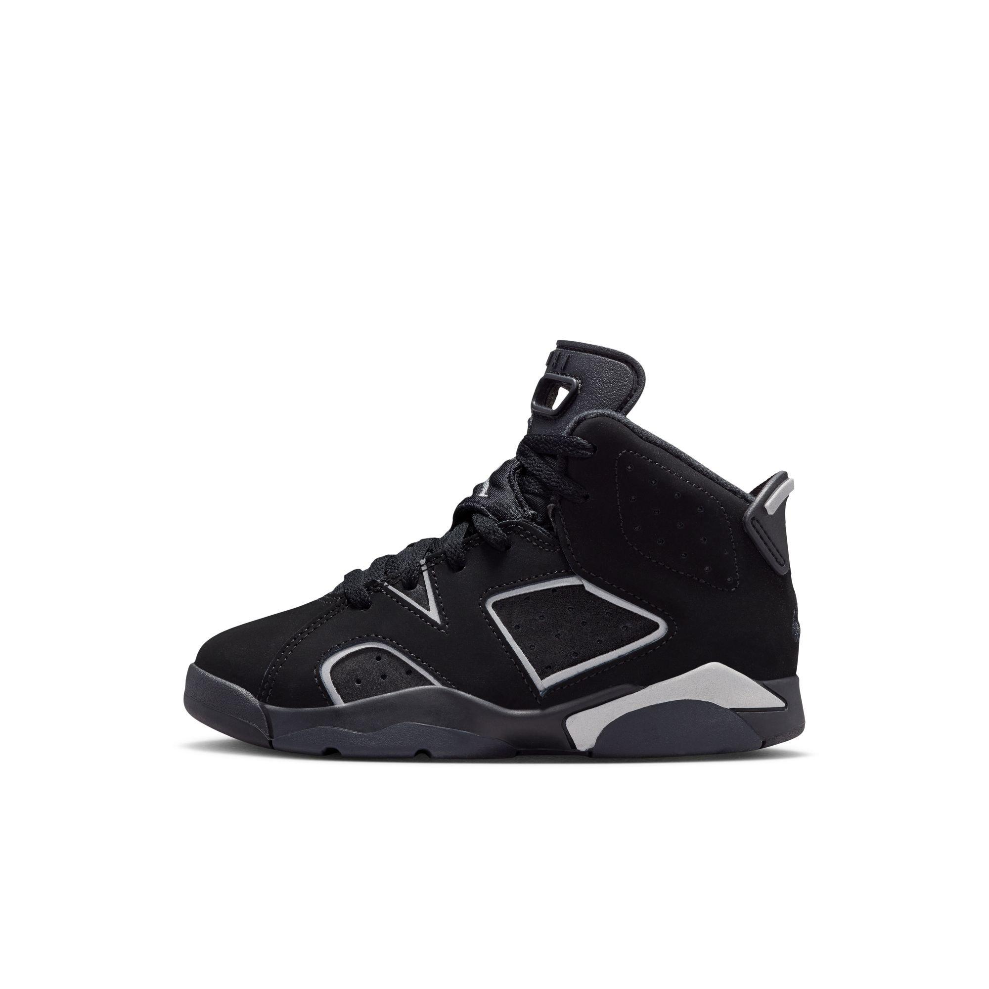 Jordan 6 Retro &ldquo;Cap and Gown&rdquo; Preschool Kids' Shoe - BLACK/REFLECT SILVER Thumbnail View 8
