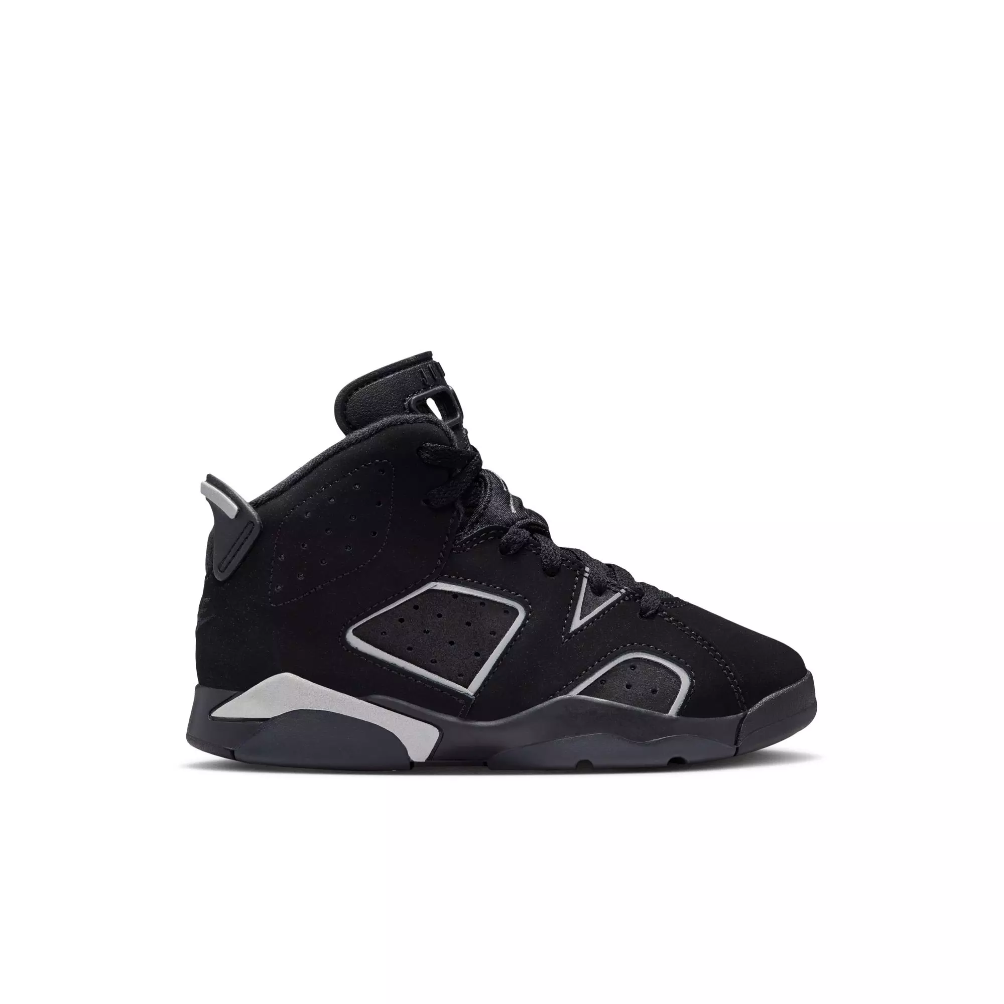 Jordan 6 Retro &ldquo;Cap and Gown&rdquo; Preschool Kids' Shoe - BLACK/REFLECT SILVER
