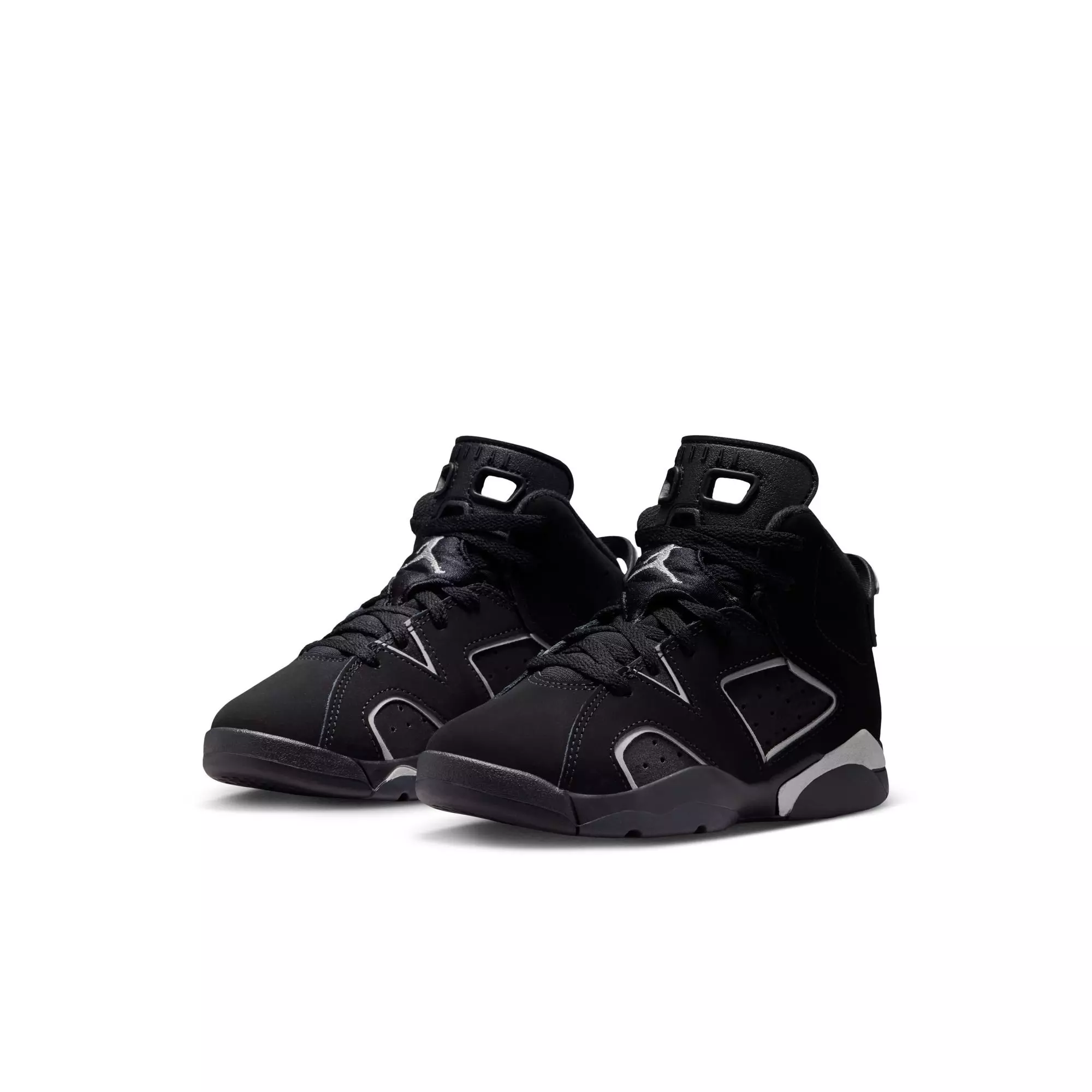 Jordan 6 Retro &ldquo;Cap and Gown&rdquo; Preschool Kids' Shoe - BLACK/REFLECT SILVER