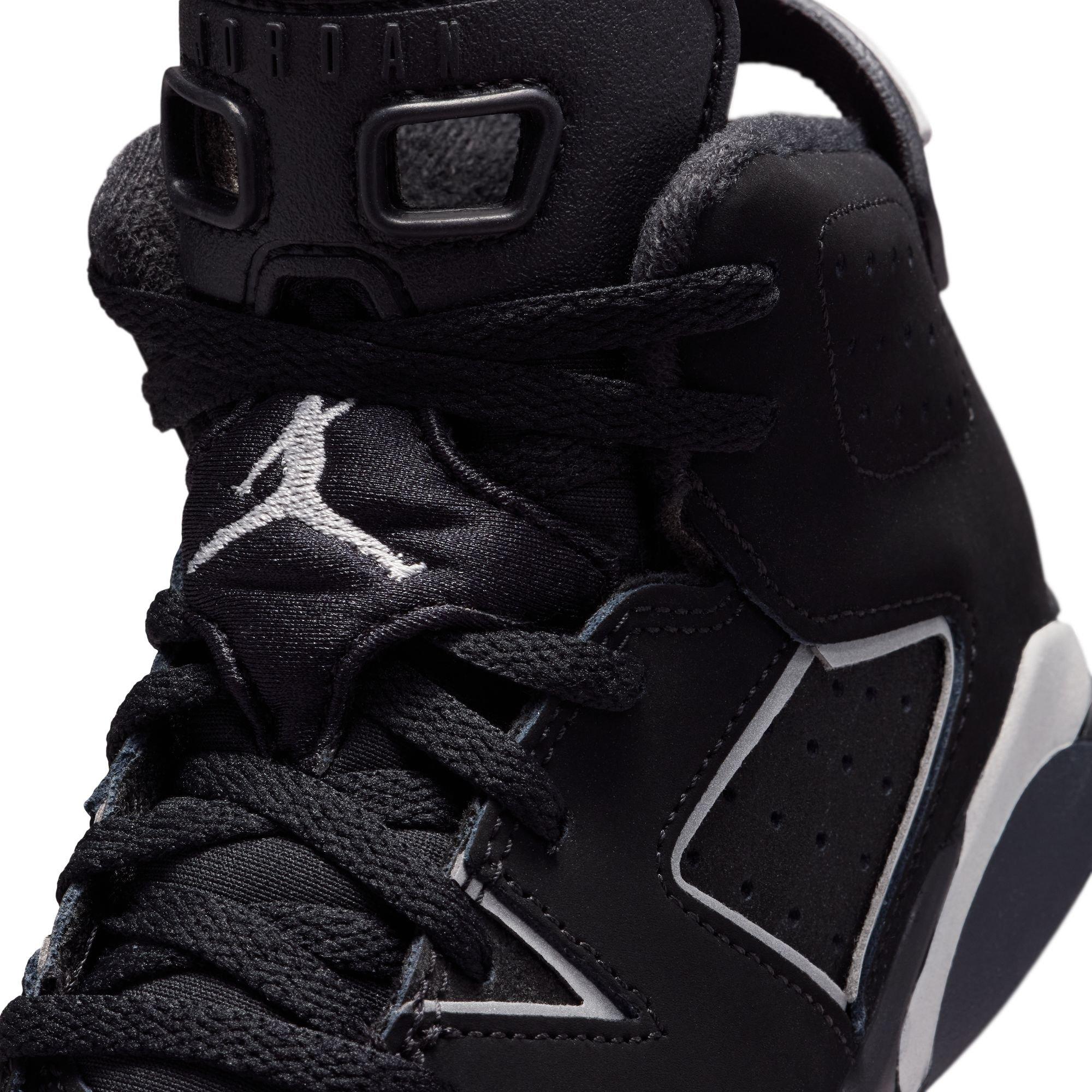 Jordan 6 Retro &ldquo;Cap and Gown&rdquo; Preschool Kids' Shoe - BLACK/REFLECT SILVER Thumbnail View 5