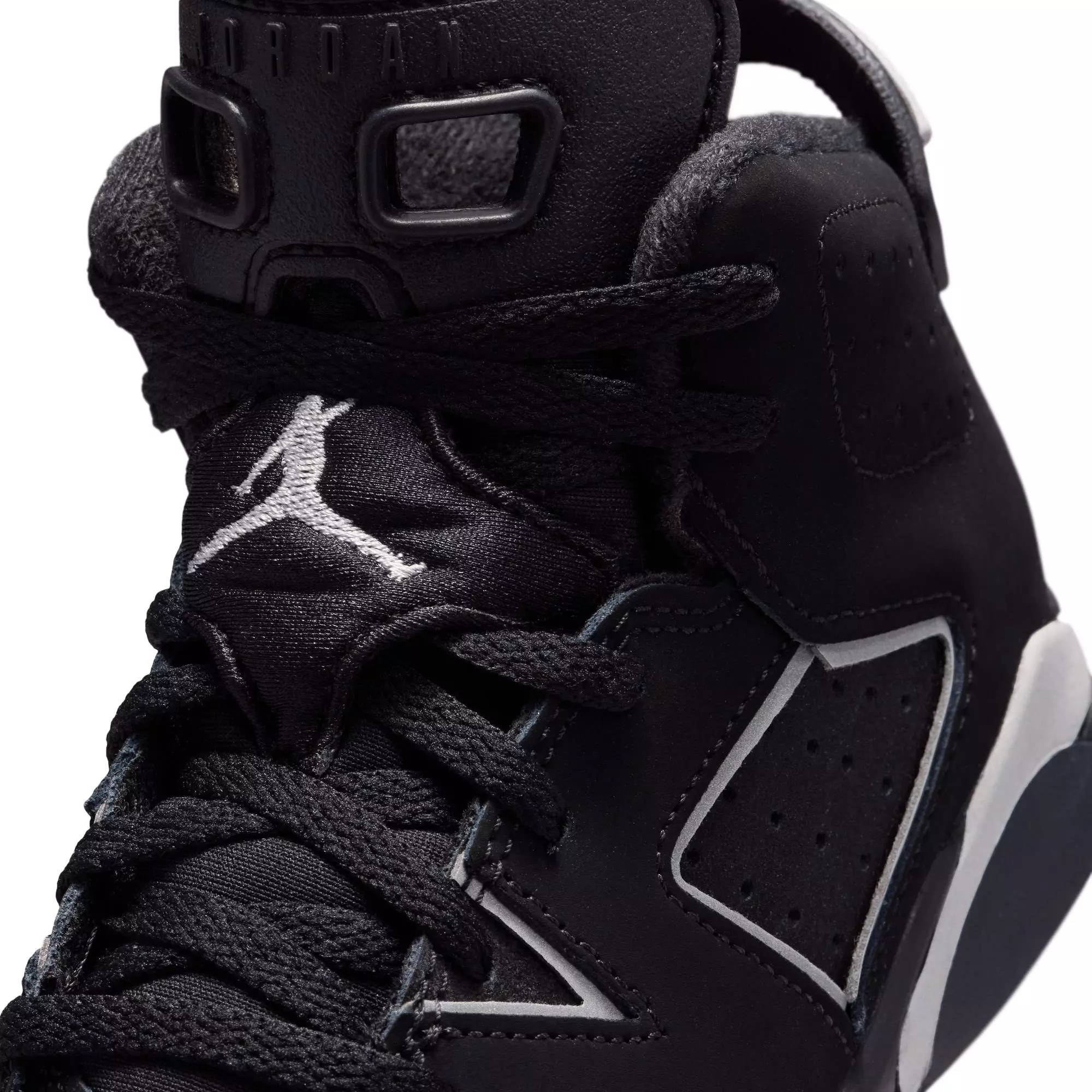 Jordan 6 Retro &ldquo;Cap and Gown&rdquo; Preschool Kids' Shoe - BLACK/REFLECT SILVER