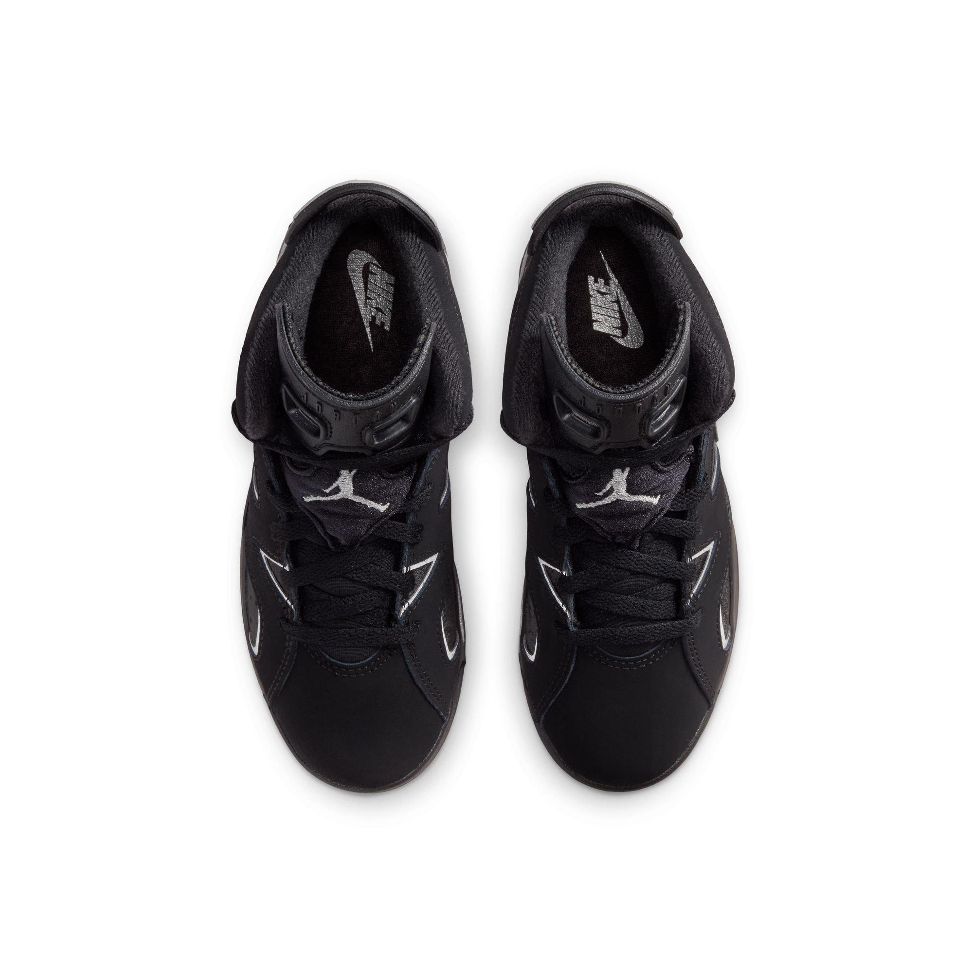 Jordan 6 Retro &ldquo;Cap and Gown&rdquo; Preschool Kids' Shoe - BLACK/REFLECT SILVER Thumbnail View 11