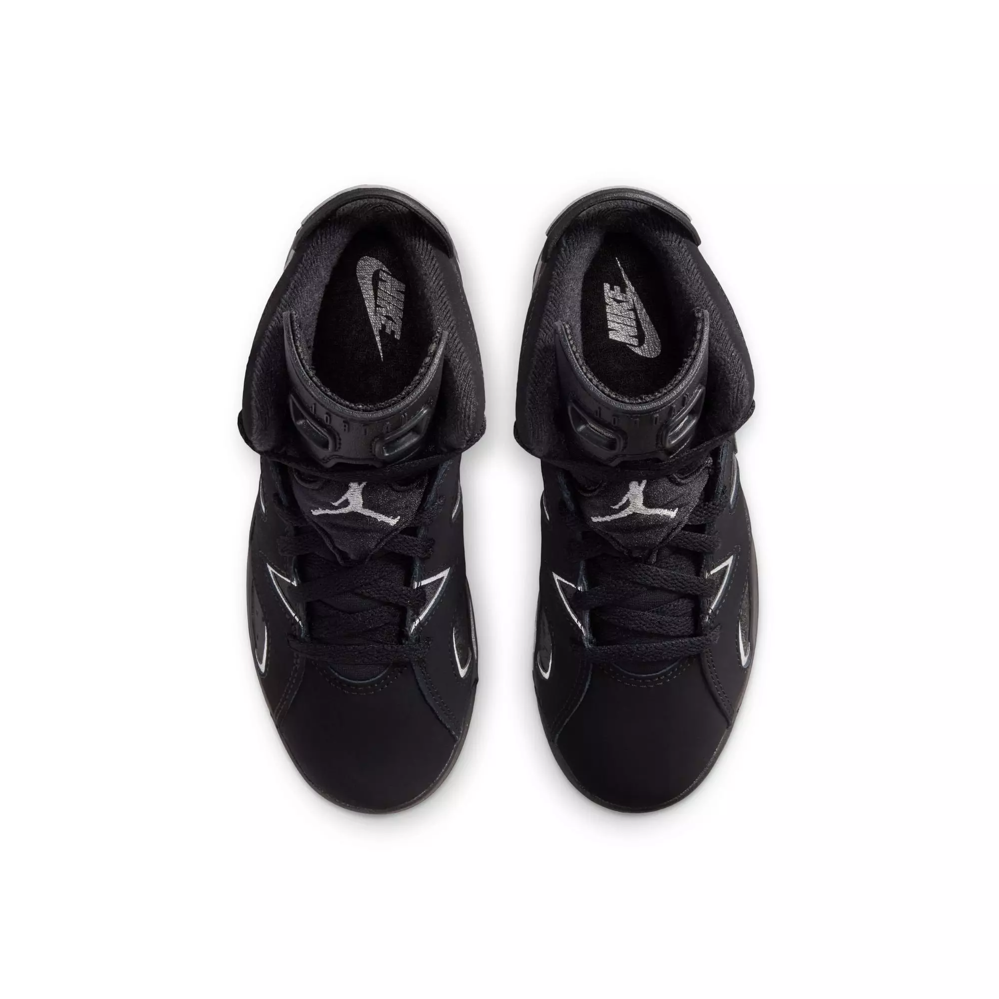 Jordan 6 Retro &ldquo;Cap and Gown&rdquo; Preschool Kids' Shoe - BLACK/REFLECT SILVER