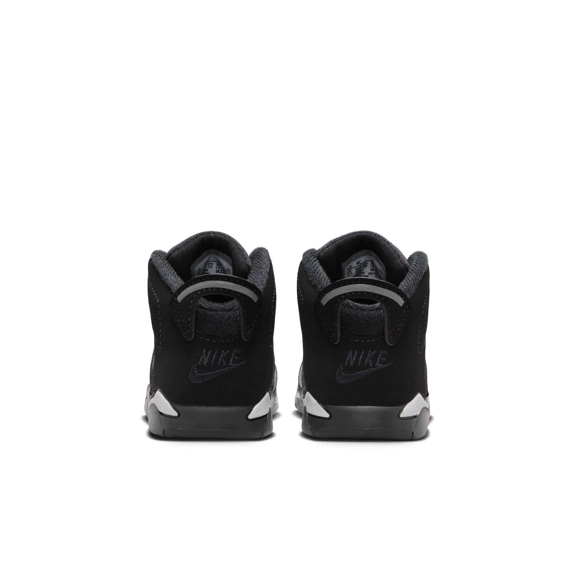 Jordan 6 Retro &ldquo;Cap and Gown&rdquo; Toddler Kids' Shoe - BLACK/REFLECT SILVER Thumbnail View 9