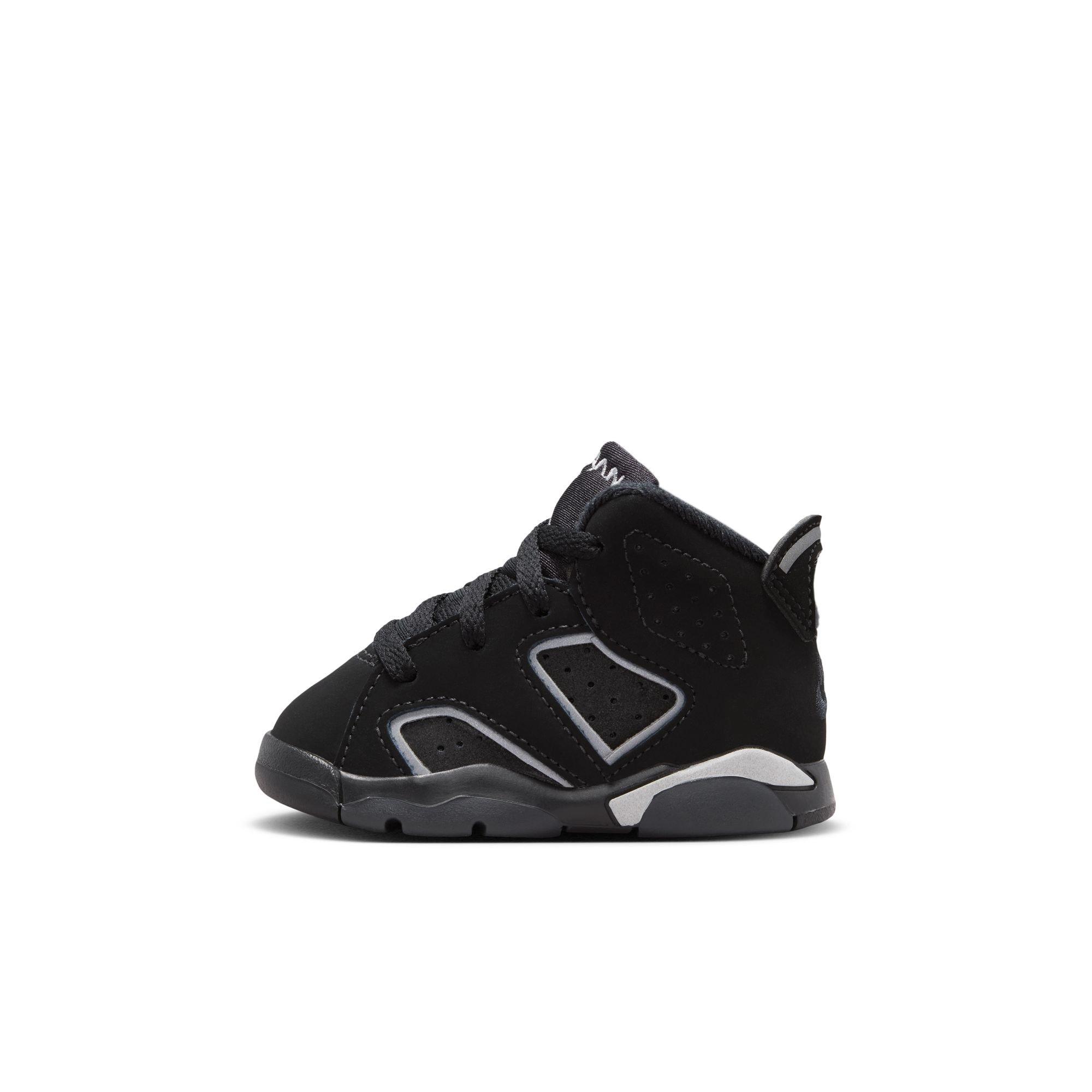 Jordan 6 Retro &ldquo;Cap and Gown&rdquo; Toddler Kids' Shoe - BLACK/REFLECT SILVER Thumbnail View 7
