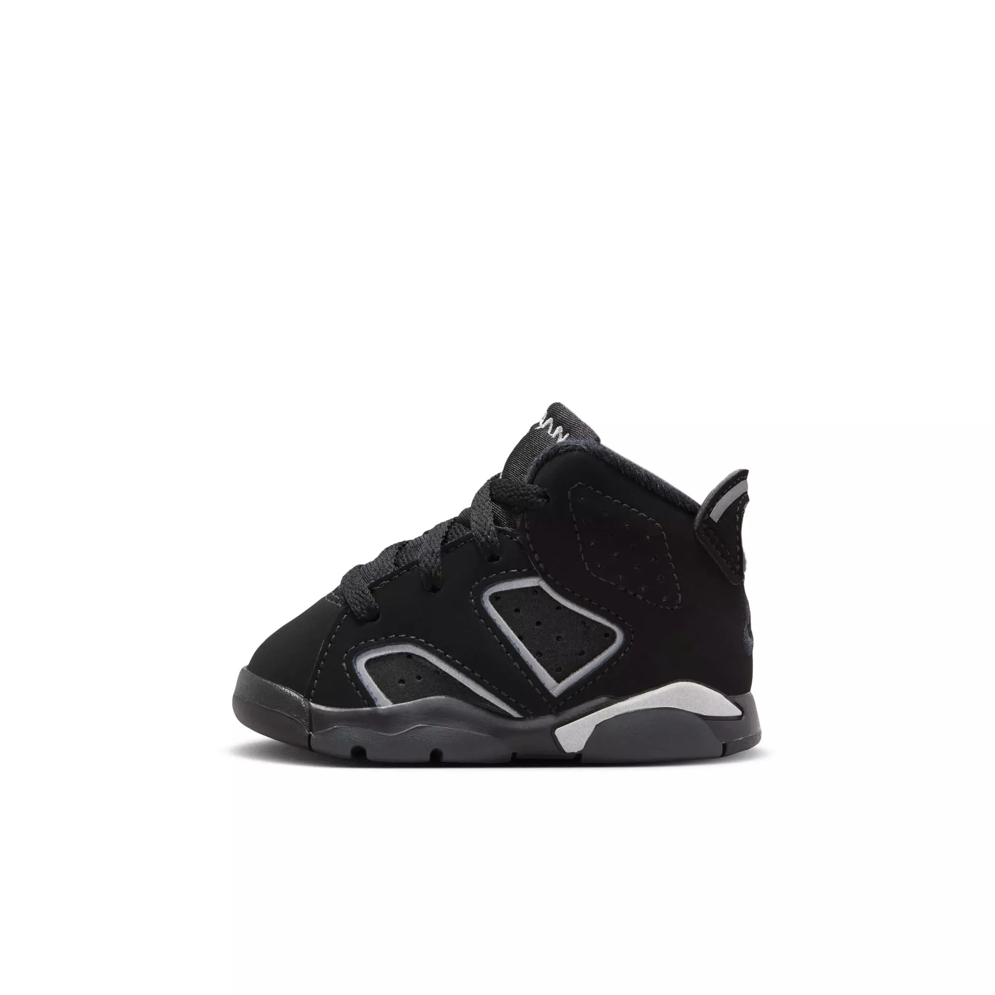 Jordan 6 Retro &ldquo;Cap and Gown&rdquo; Toddler Kids' Shoe - BLACK/REFLECT SILVER