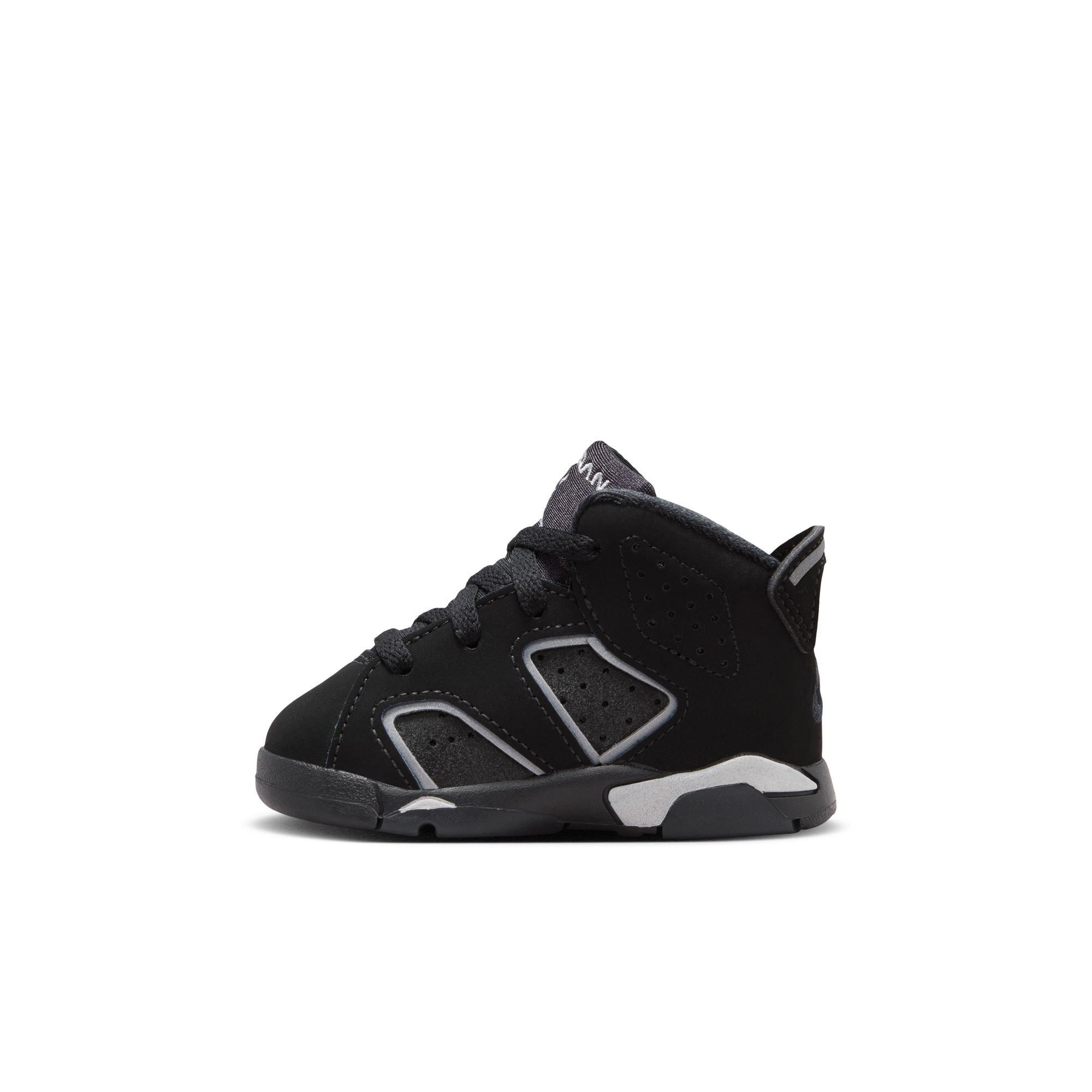 Jordan 6 Retro &ldquo;Cap and Gown&rdquo; Toddler Kids' Shoe - BLACK/REFLECT SILVER Thumbnail View 8