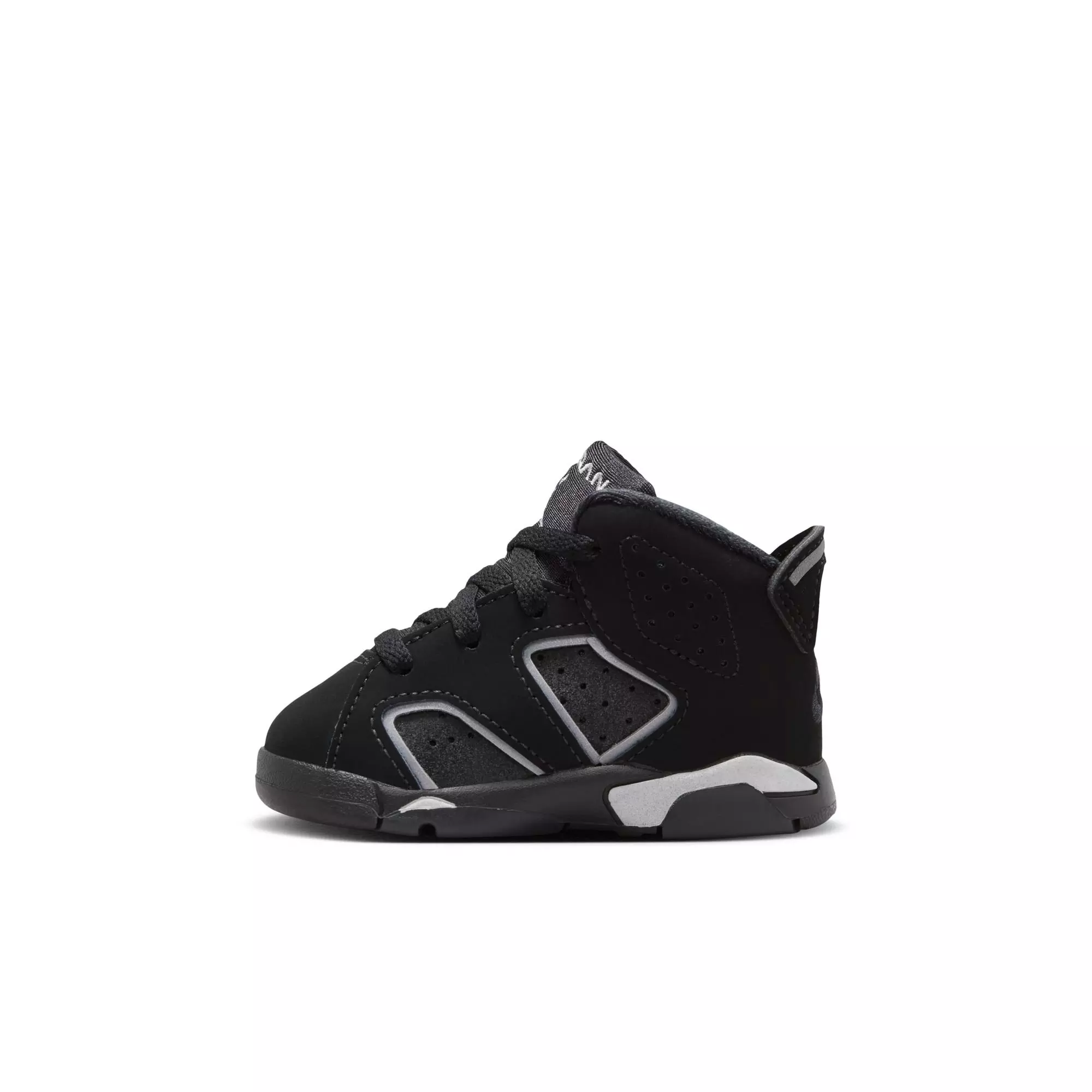 Jordan 6 Retro &ldquo;Cap and Gown&rdquo; Toddler Kids' Shoe - BLACK/REFLECT SILVER