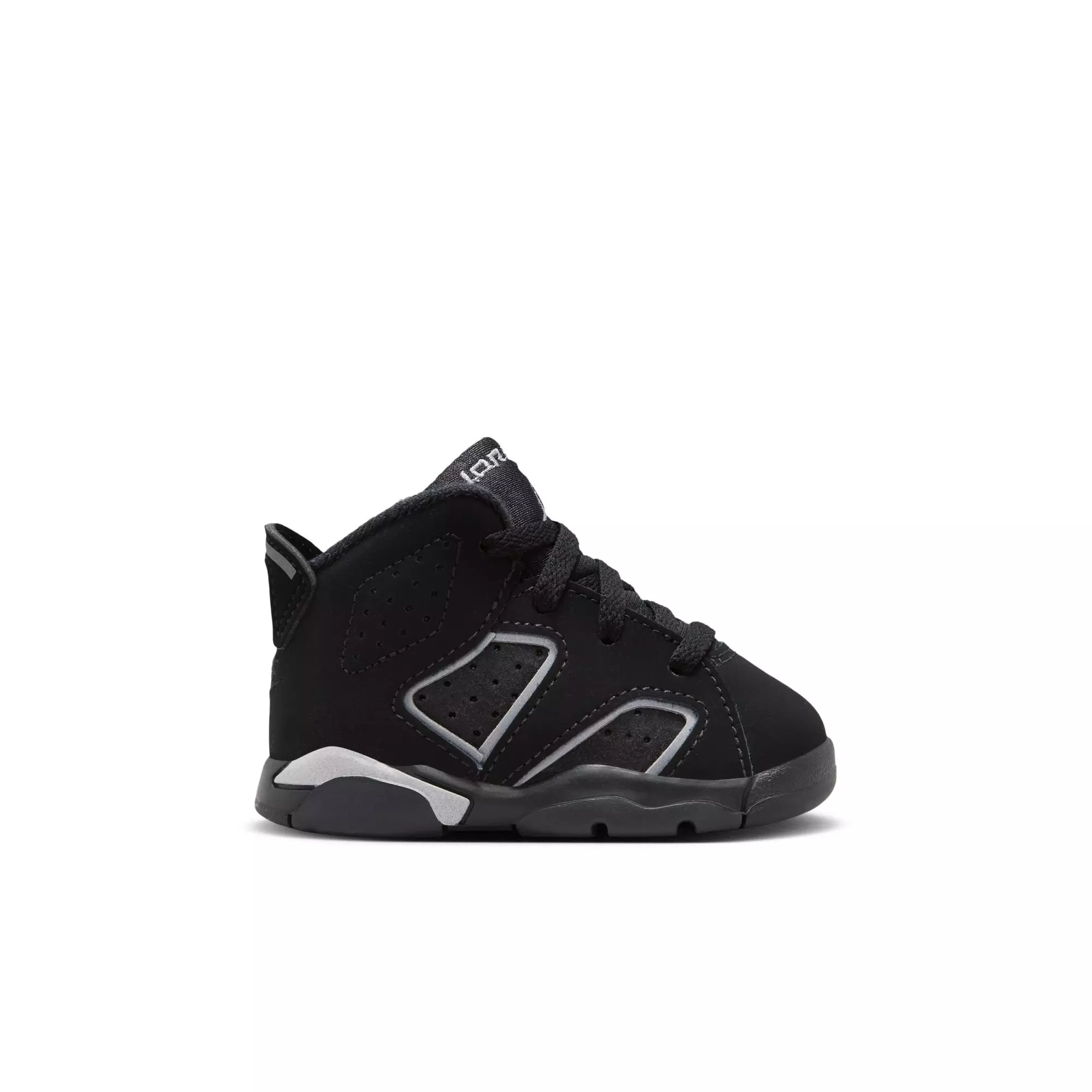 Jordan 6 Retro &ldquo;Cap and Gown&rdquo; Toddler Kids' Shoe - BLACK/REFLECT SILVER