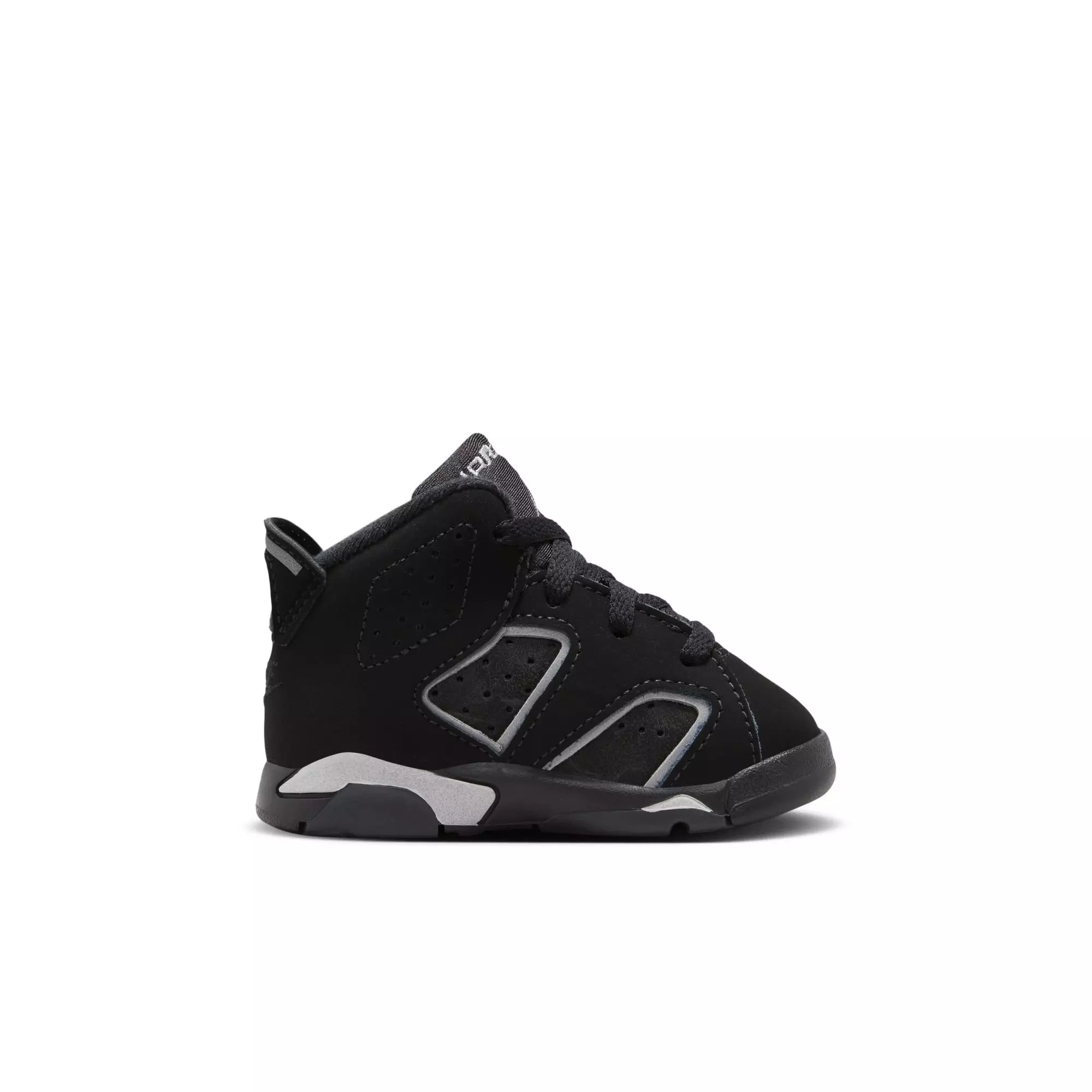 Jordan 6 Retro &ldquo;Cap and Gown&rdquo; Toddler Kids' Shoe - BLACK/REFLECT SILVER