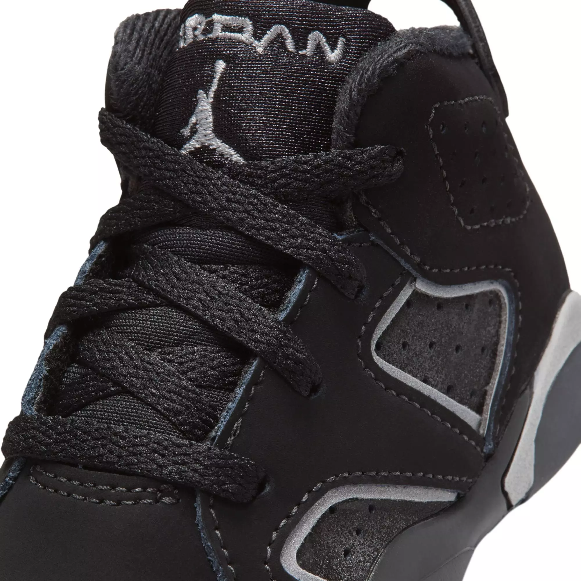 Jordan 6 Retro &ldquo;Cap and Gown&rdquo; Toddler Kids' Shoe - BLACK/REFLECT SILVER