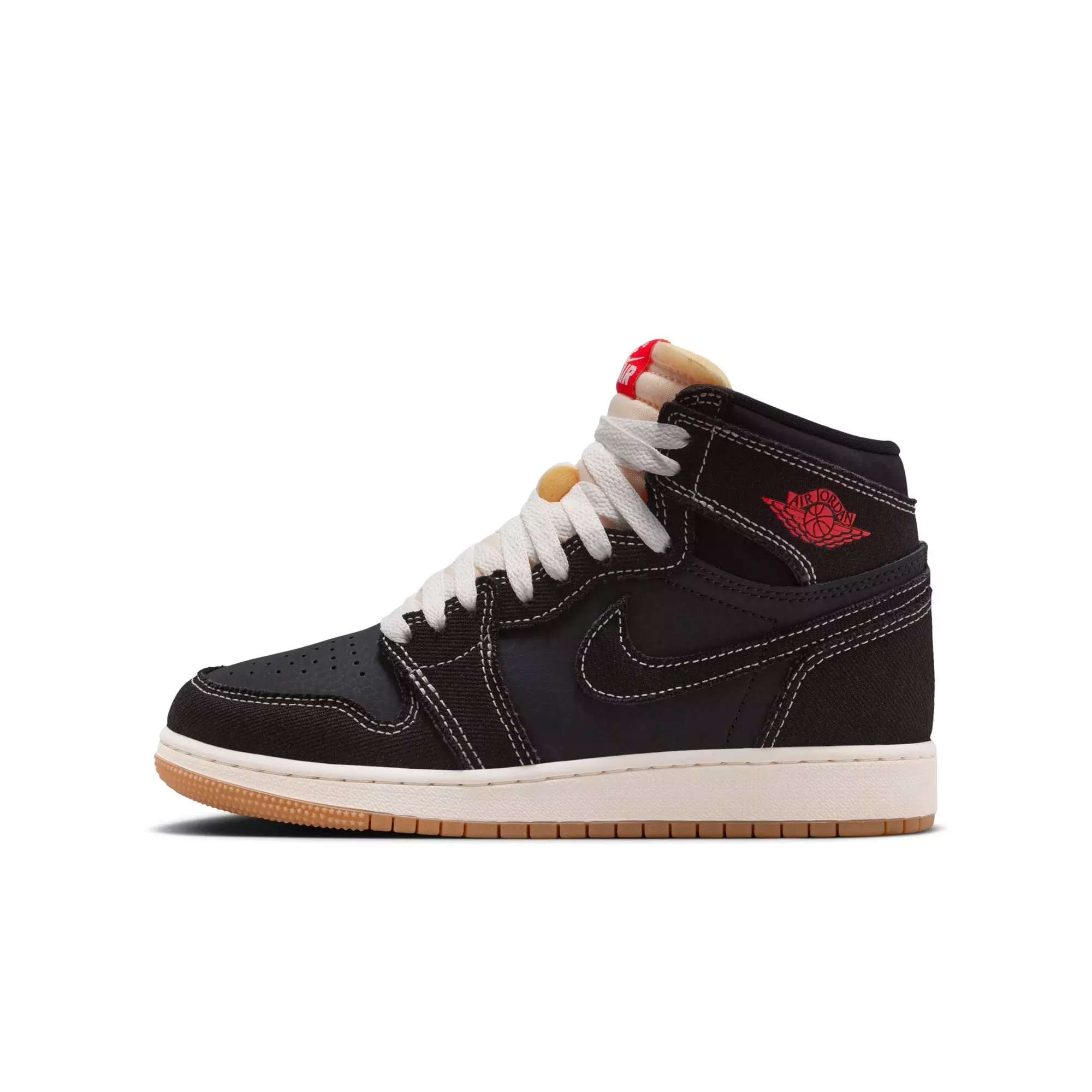 Jordan 1 Retro High OG "Fight Club" Grade School Kids' Shoe - BLACK