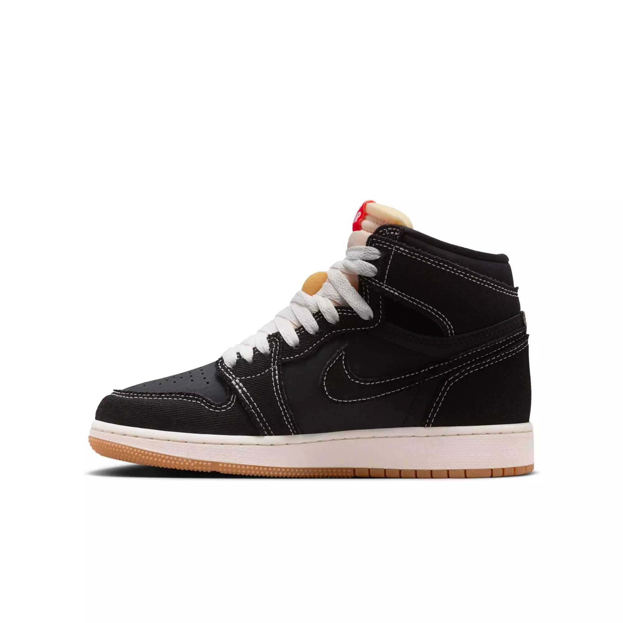 Jordan 1 Retro High OG "Fight Club" Grade School Kids' Shoe - BLACK