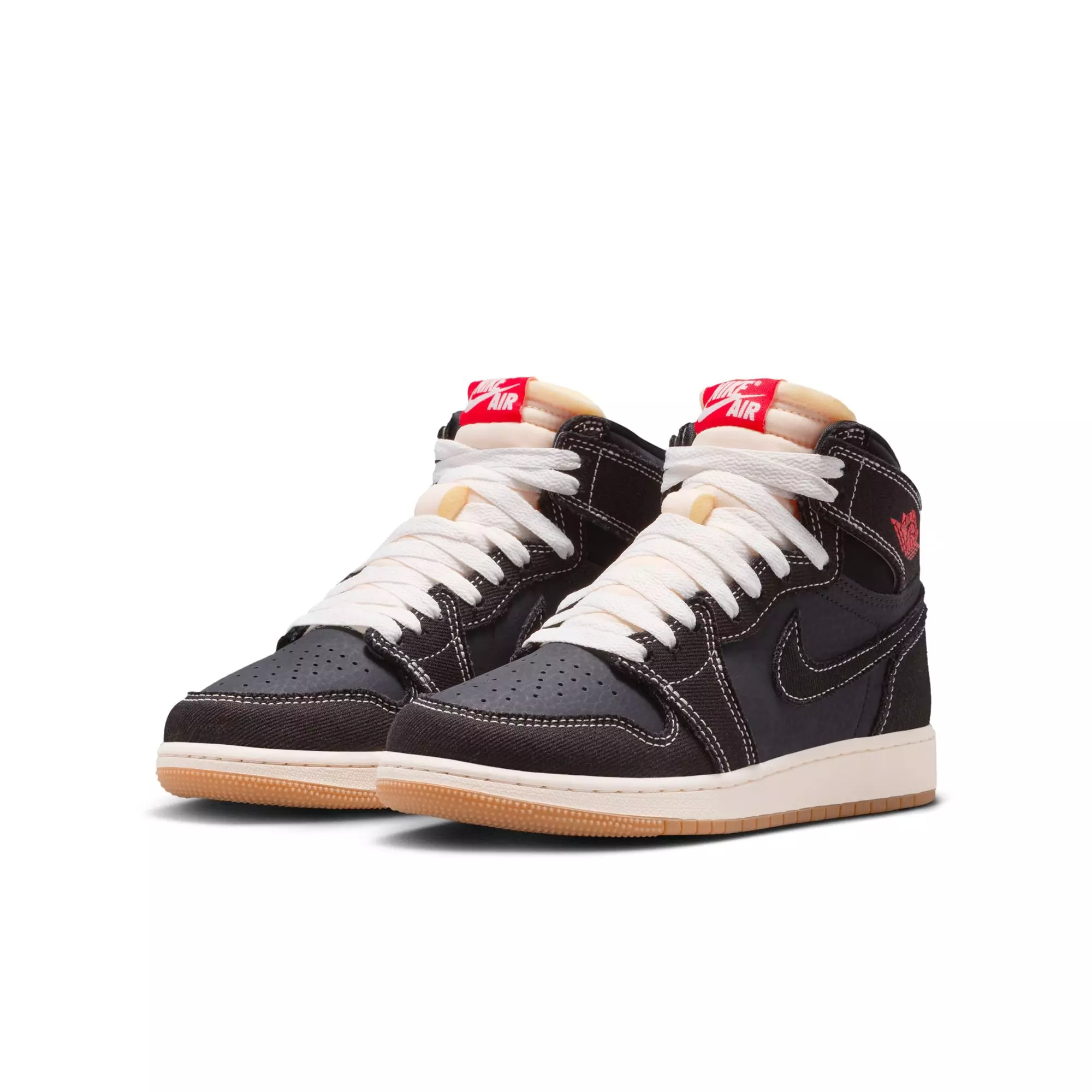 Jordan 1 Retro High OG "Fight Club" Grade School Kids' Shoe - BLACK