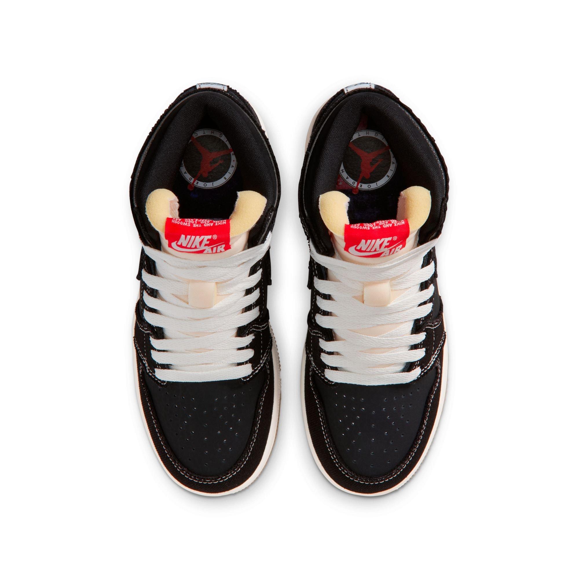 Jordan 1 Retro High OG "Fight Club" Grade School Kids' Shoe - BLACK Thumbnail View 13