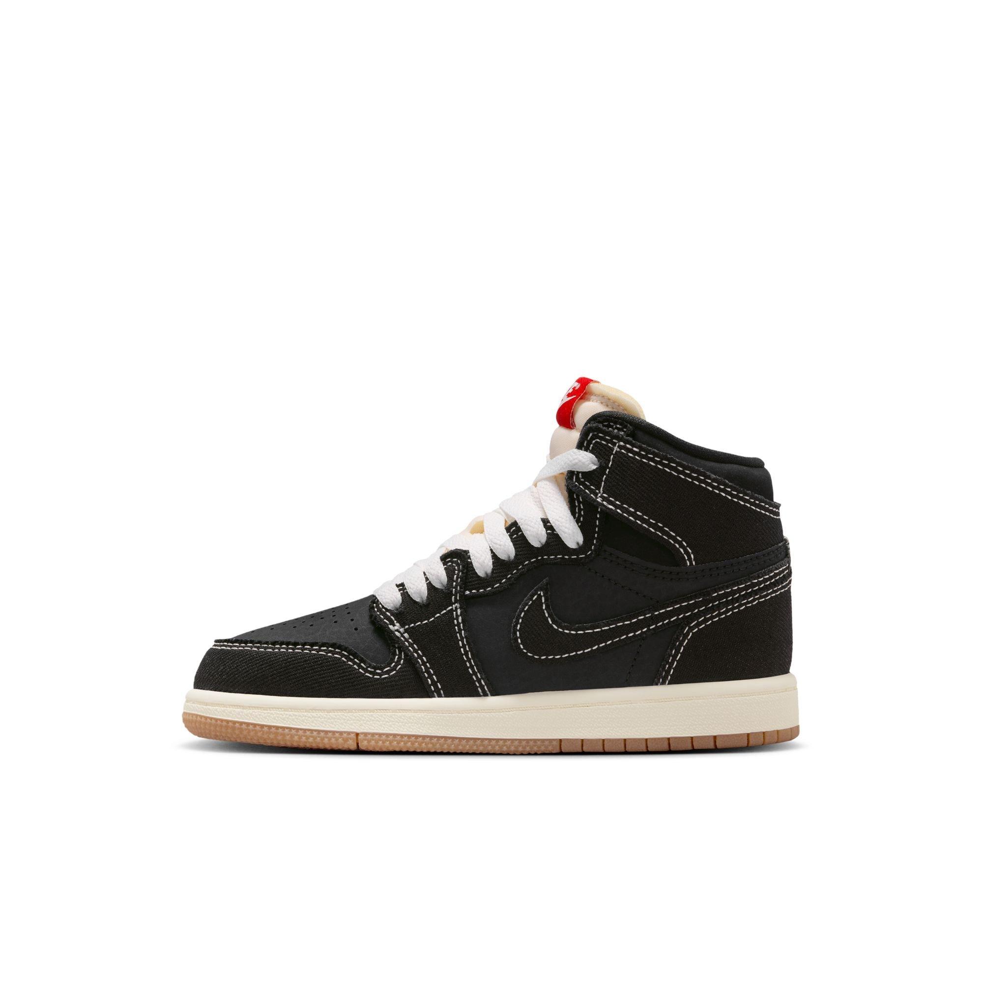 Jordan 1 Retro High OG "Flight Club" Preschool Kids' Shoe - BLACK Thumbnail View 9