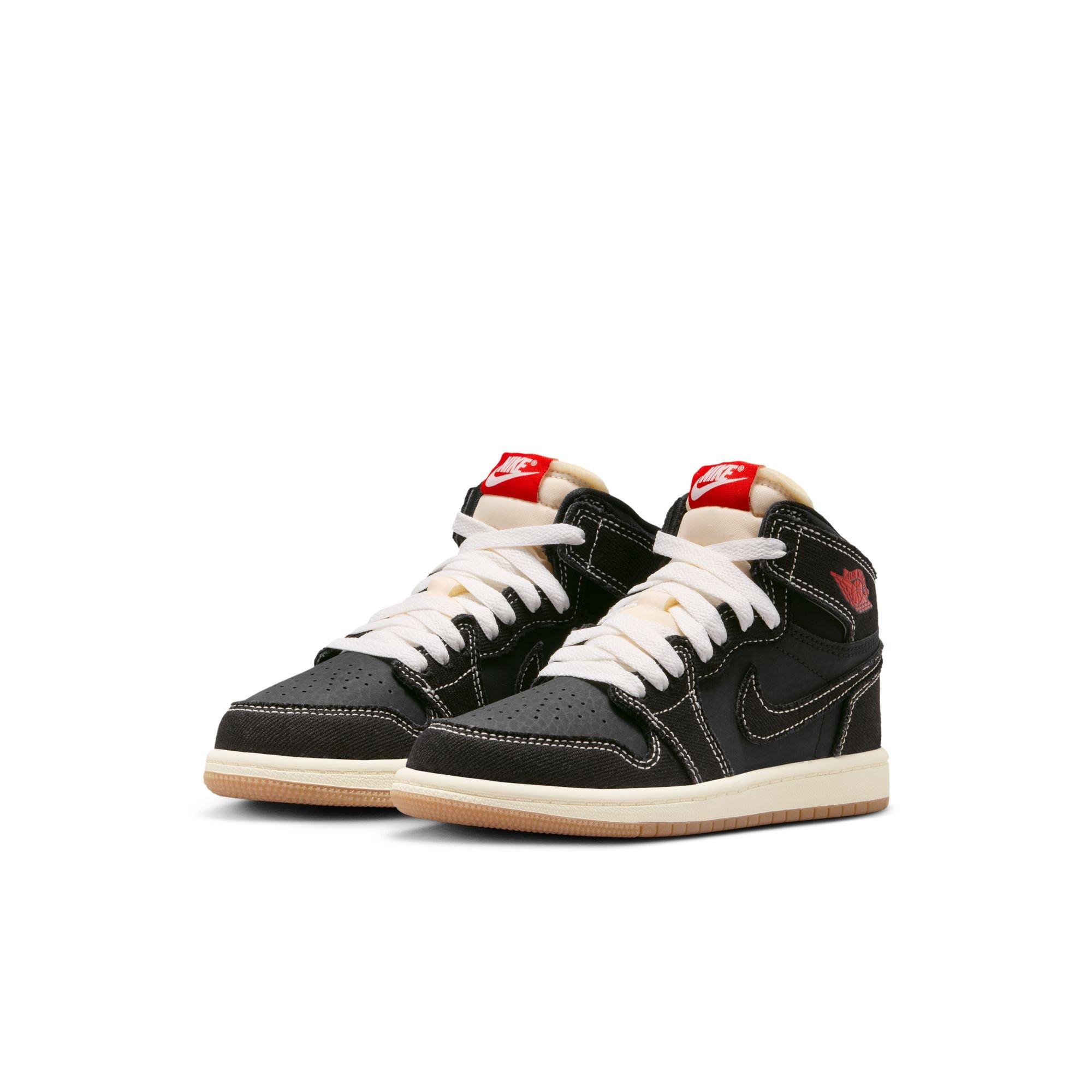 Jordan 1 Retro High OG "Flight Club" Preschool Kids' Shoe - BLACK Thumbnail View 4