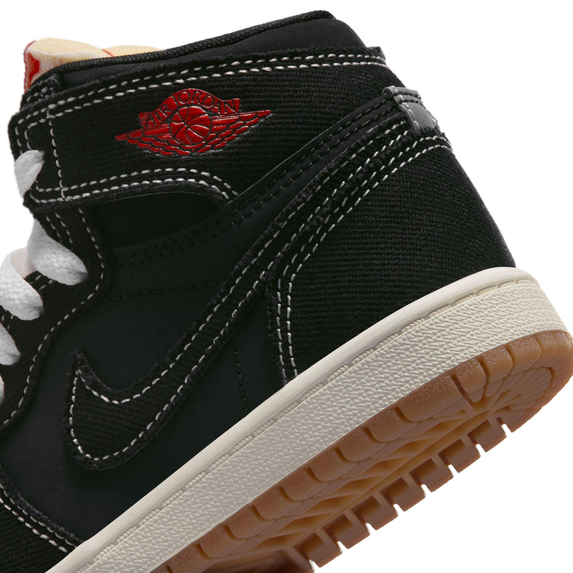 Jordan 1 Retro High OG "Flight Club" Preschool Kids' Shoe - BLACK Thumbnail View 6