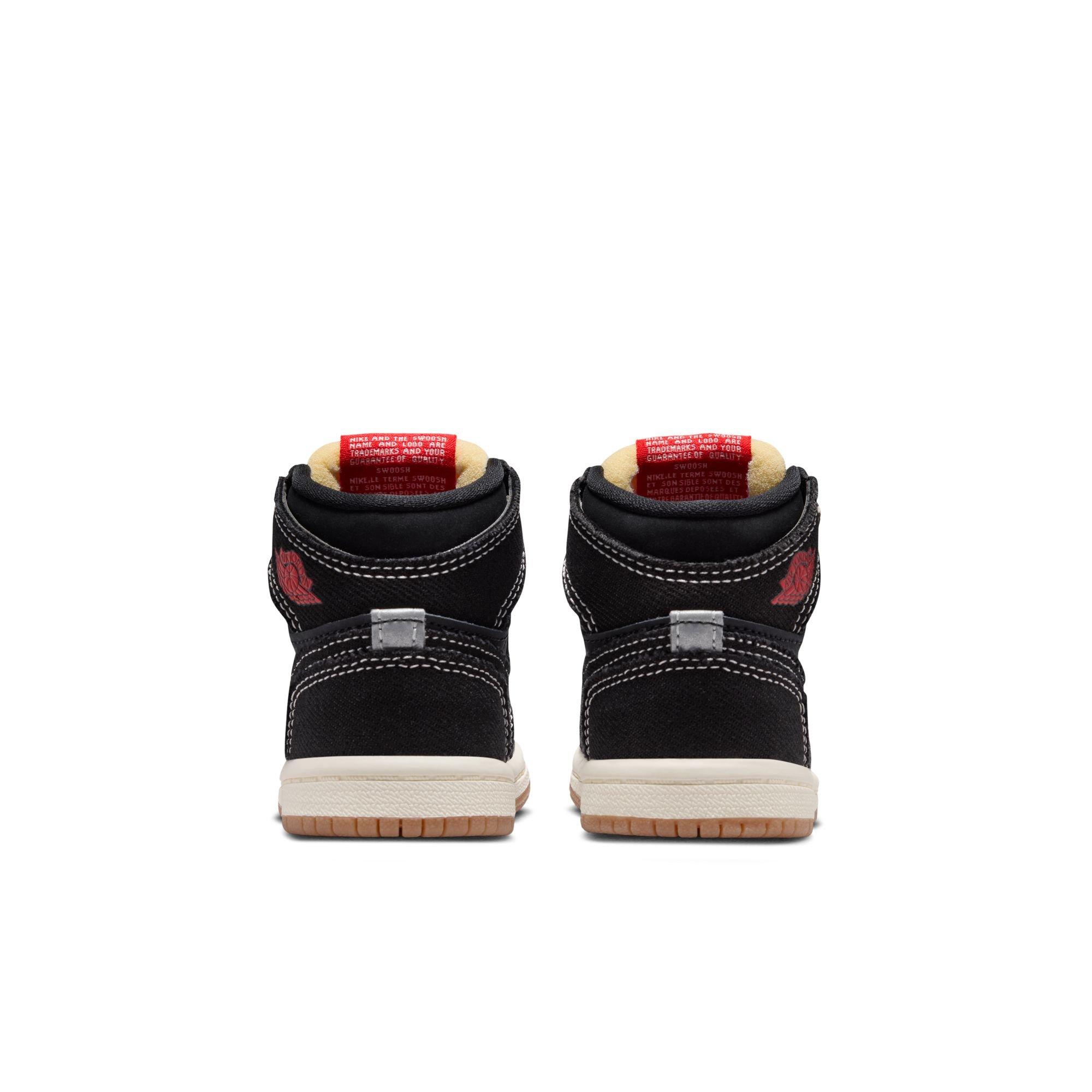 Jordan 1 Retro High OG "Flight Club" Toddler Kids' Shoe - BLACK Thumbnail View 9