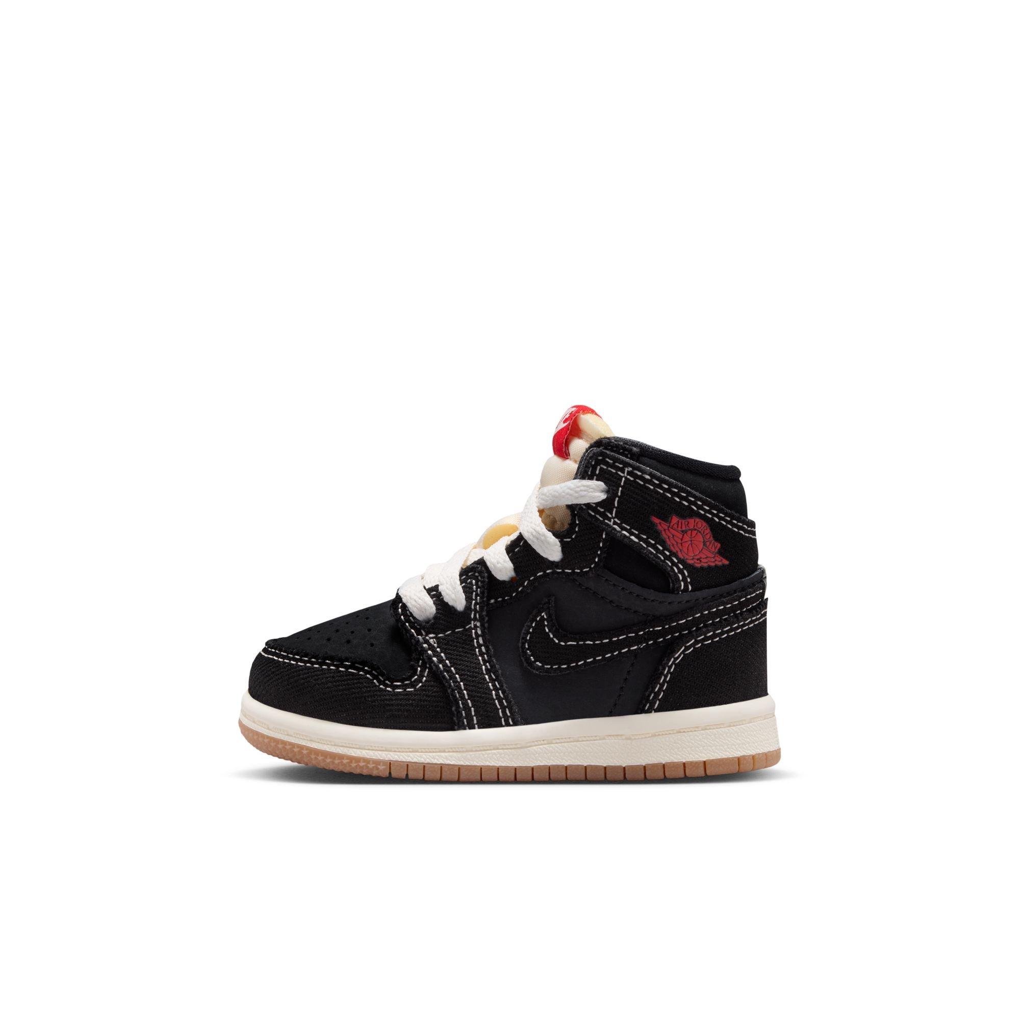 Jordan 1 Retro High OG "Flight Club" Toddler Kids' Shoe - BLACK Thumbnail View 7