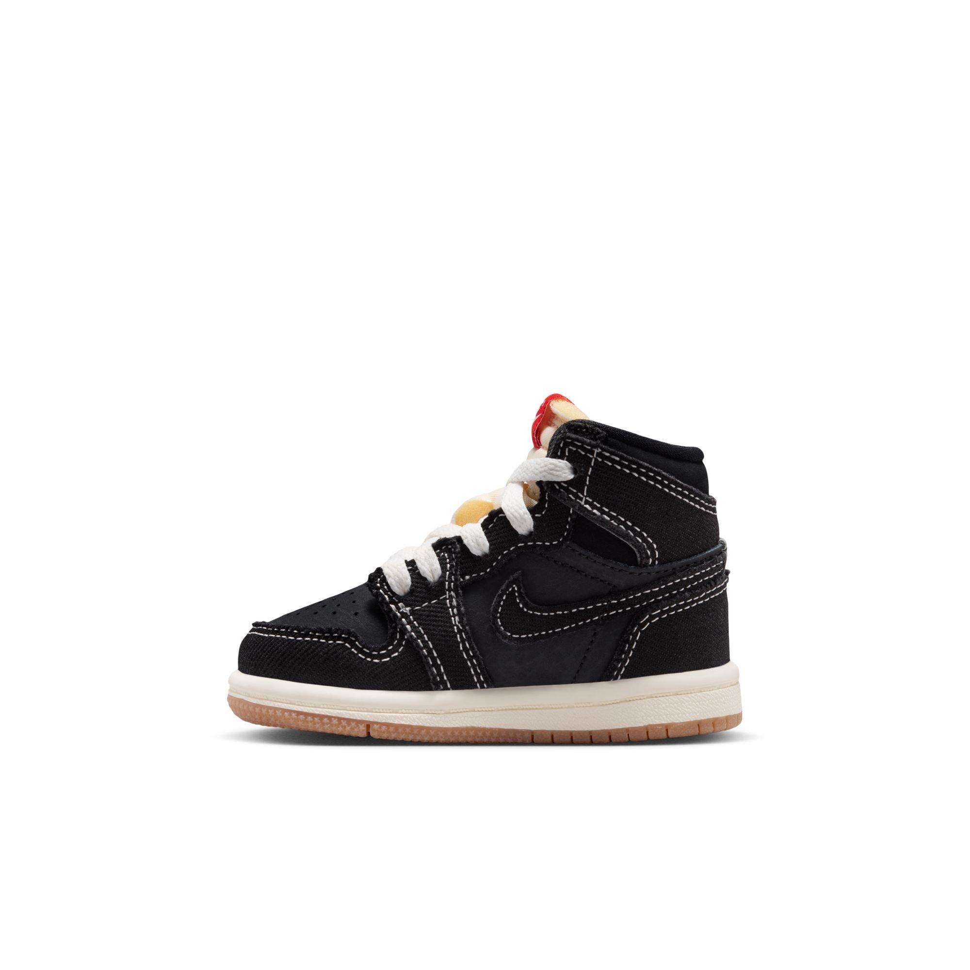 Jordan 1 Retro High OG "Flight Club" Toddler Kids' Shoe - BLACK Thumbnail View 8