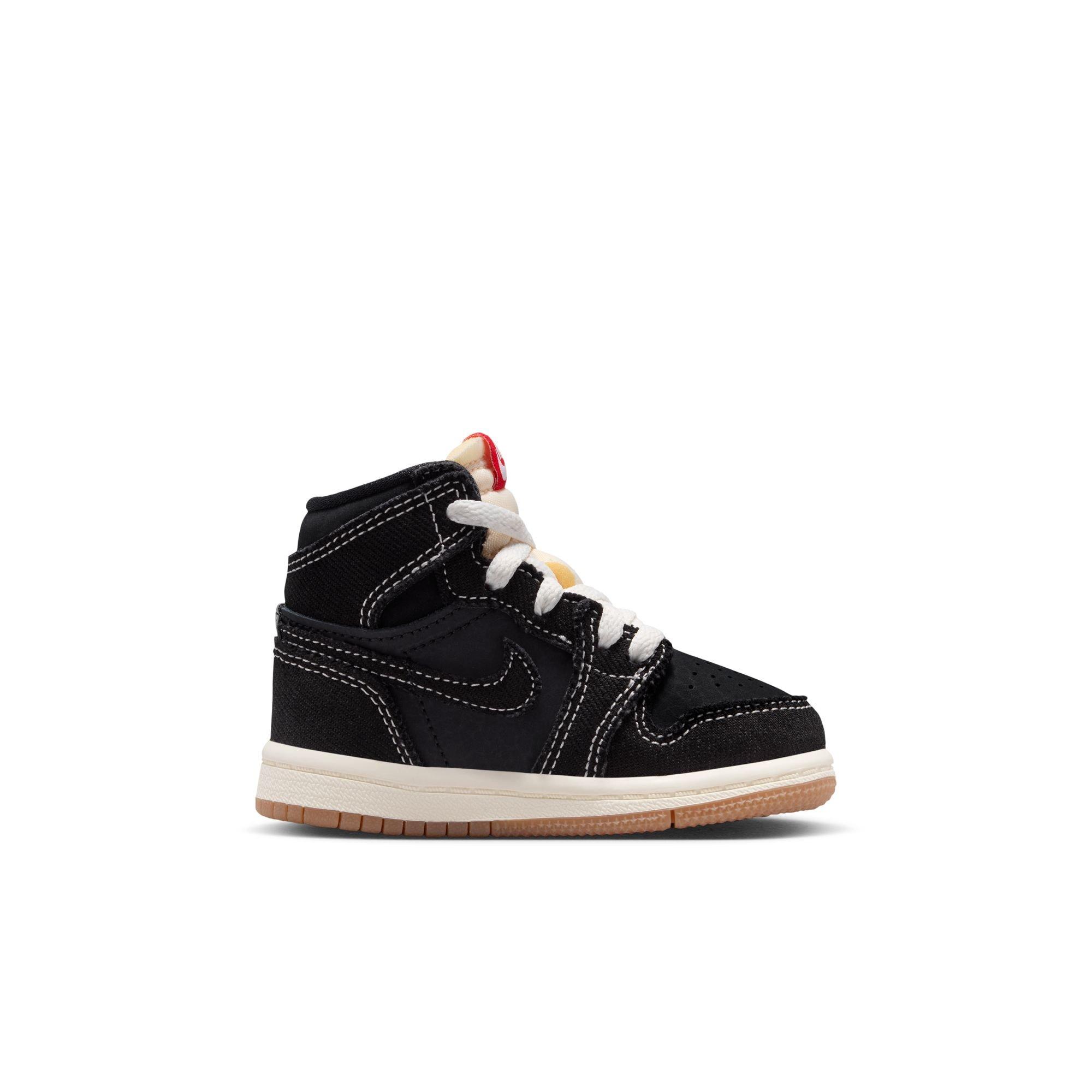 Jordan 1 Retro High OG "Flight Club" Toddler Kids' Shoe - BLACK Thumbnail View 3