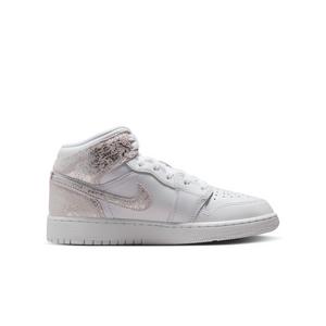 Jordan 1 Mid SE "White/Field Silver" Grade School Boys' Shoe