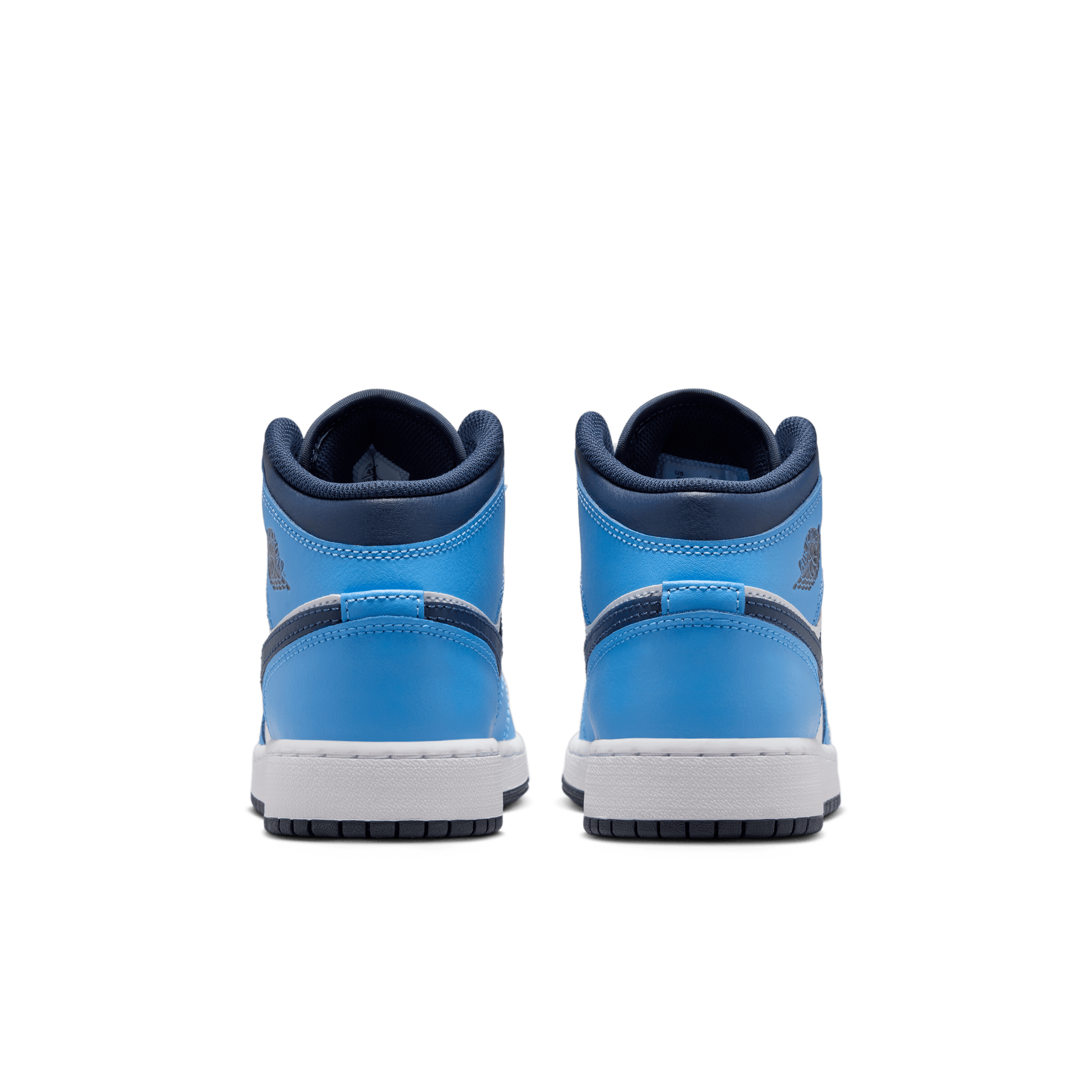 Jordan 1 Mid "University Blue/Midnight Navy/White" Grade School Boys' Shoe - NAVY/WHITE Thumbnail View 6