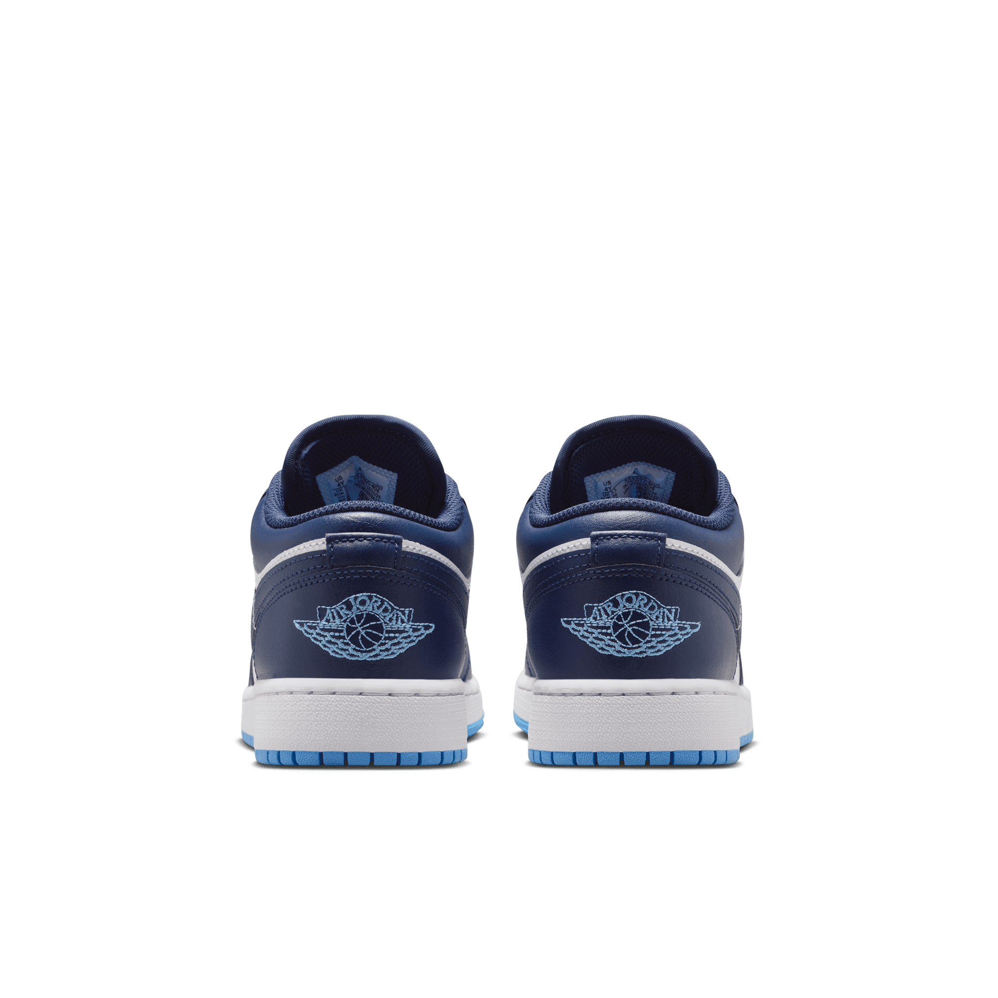 Jordan 1 Low "Midnight Navy/University Blue/White" Grade School Boys' Shoe - NAVY/WHITE Thumbnail View 7