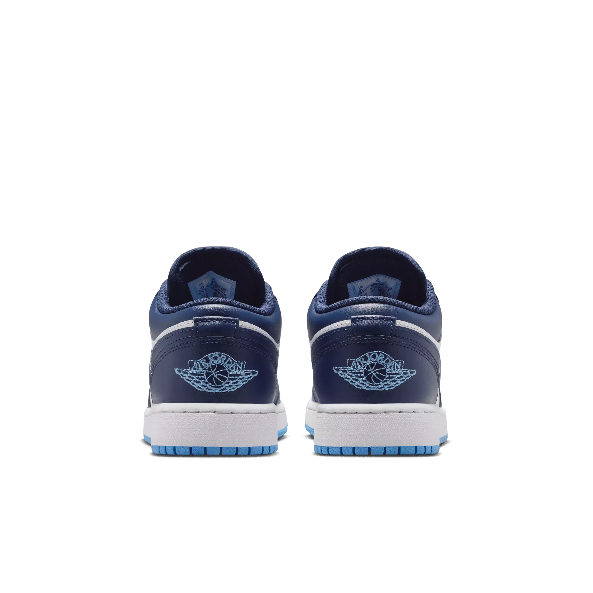 Jordan 1 Low "Midnight Navy/University Blue/White" Grade School Boys' Shoe - NAVY/WHITE