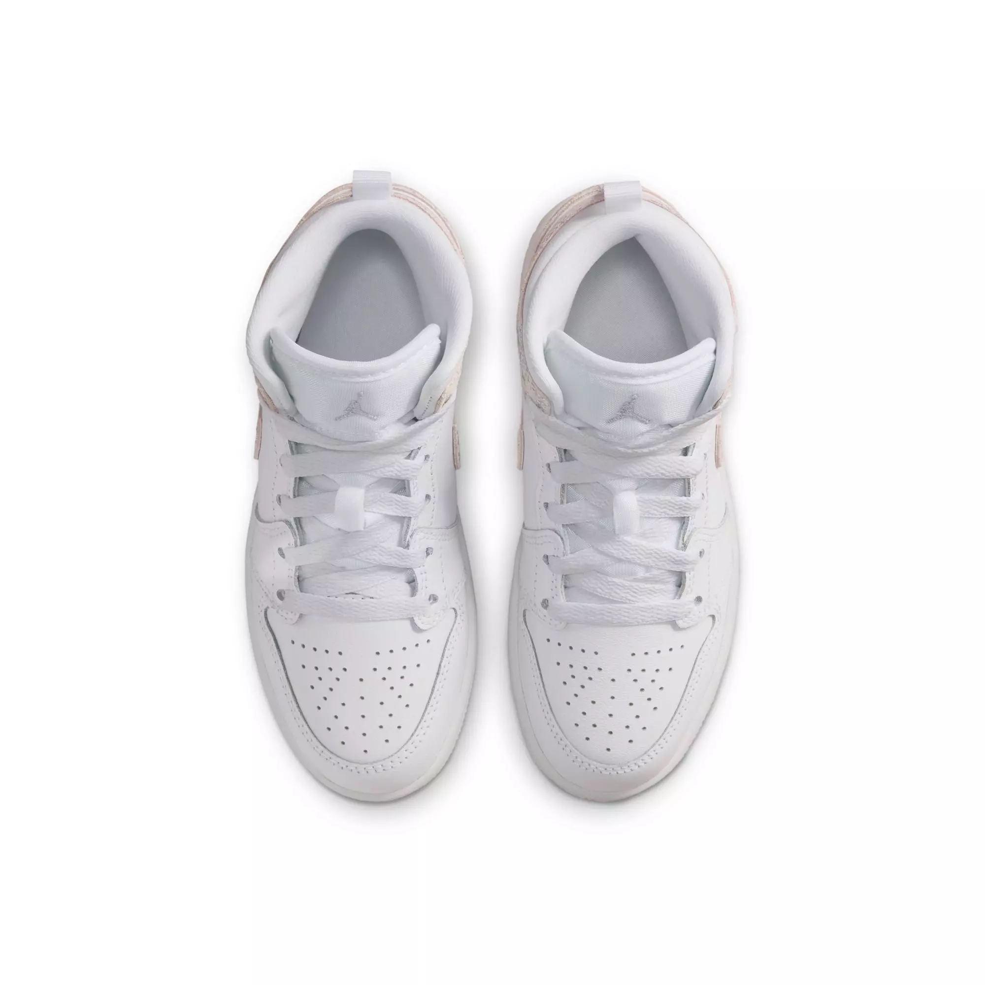 Jordan 1 Mid SE "White/Field Silver" Preschool Boys' Shoe - WHITE/SILVER