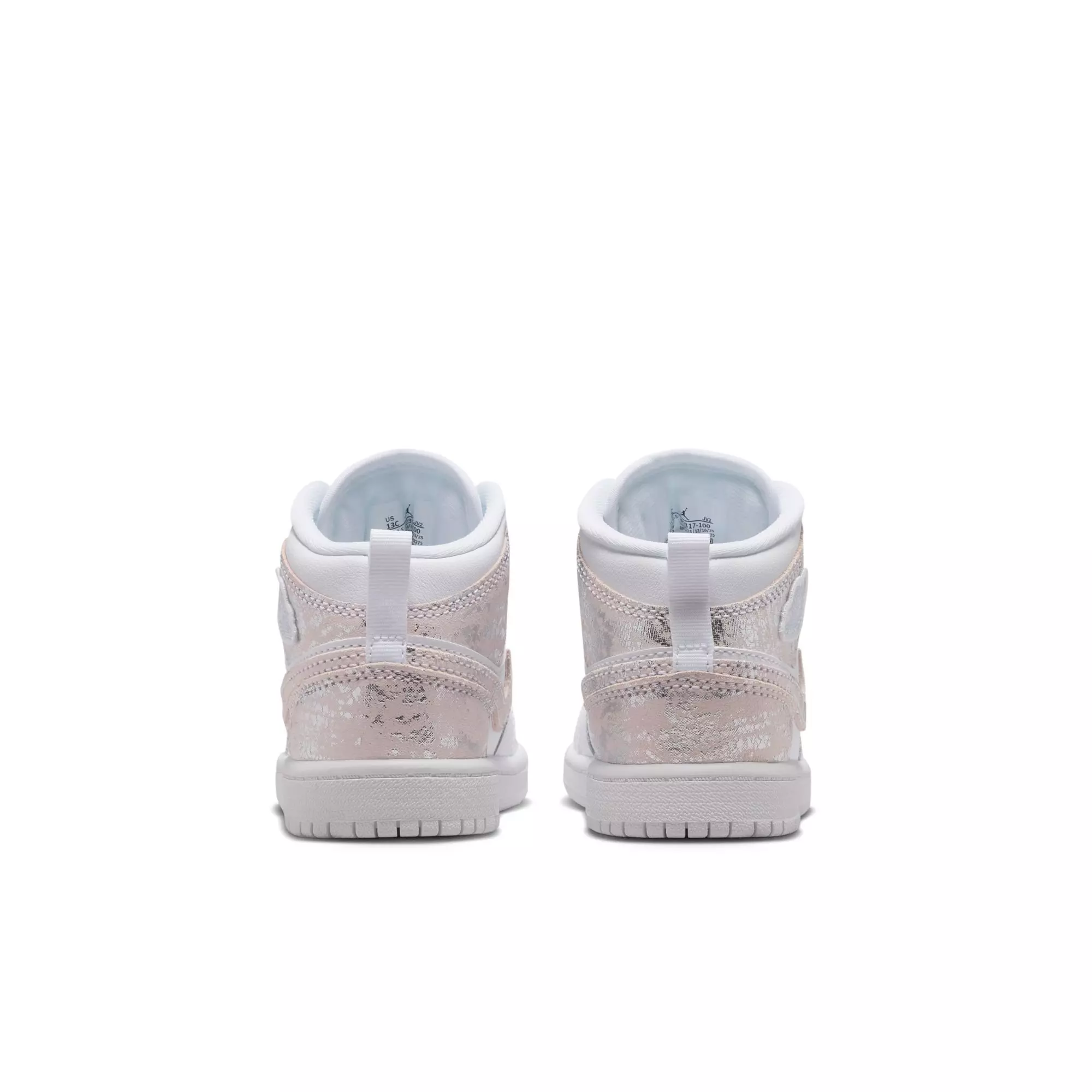 Jordan 1 Mid SE "White/Field Silver" Preschool Boys' Shoe - WHITE/SILVER
