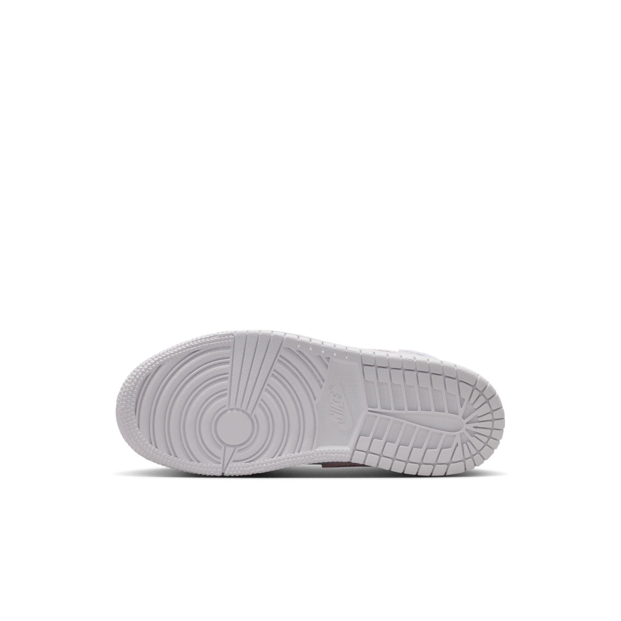 Jordan 1 Mid SE Preschool Boys' "White/Field Silver" Shoe