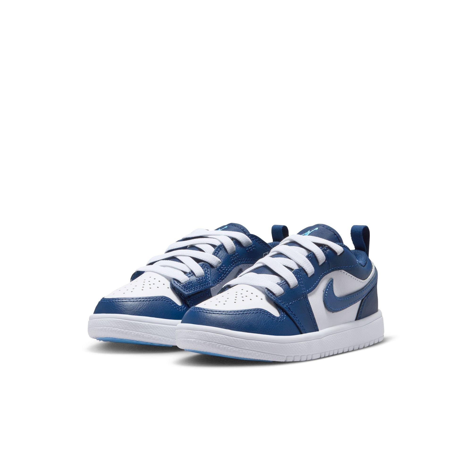 Jordan 1 Low Alt "Midnight Navy/University Blue/White" Preschool Boys' Shoe - NAVY/WHITE Thumbnail View 4